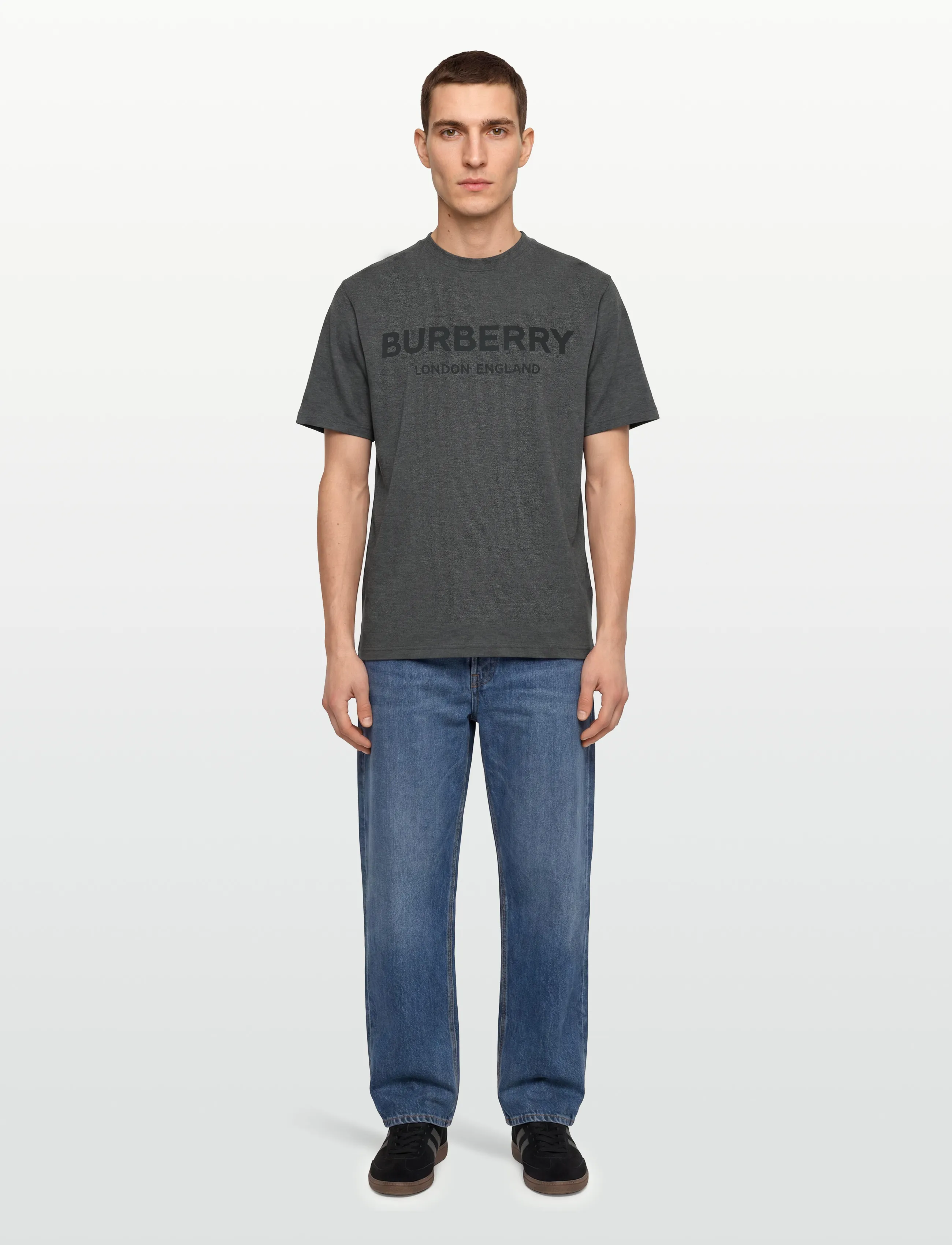 Burberry Ellison T-Shirt, M, Grey, T-Shirts > Kortærmede, Herre