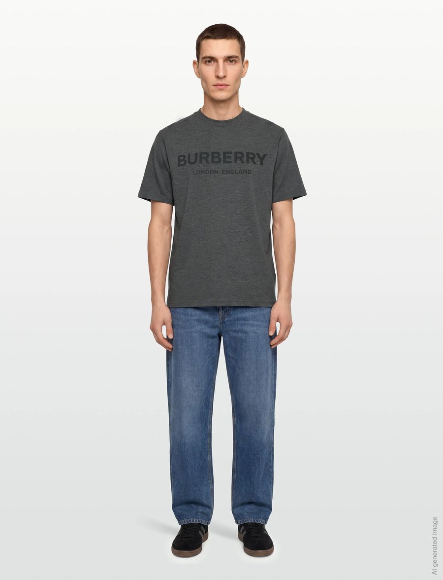 Burberry - Ellison T-Shirt - kurzärmelig - grey - 0