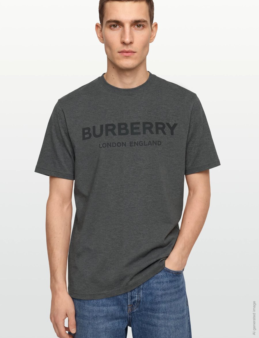 Burberry - Ellison T-Shirt - kurzärmelig - grey - 3