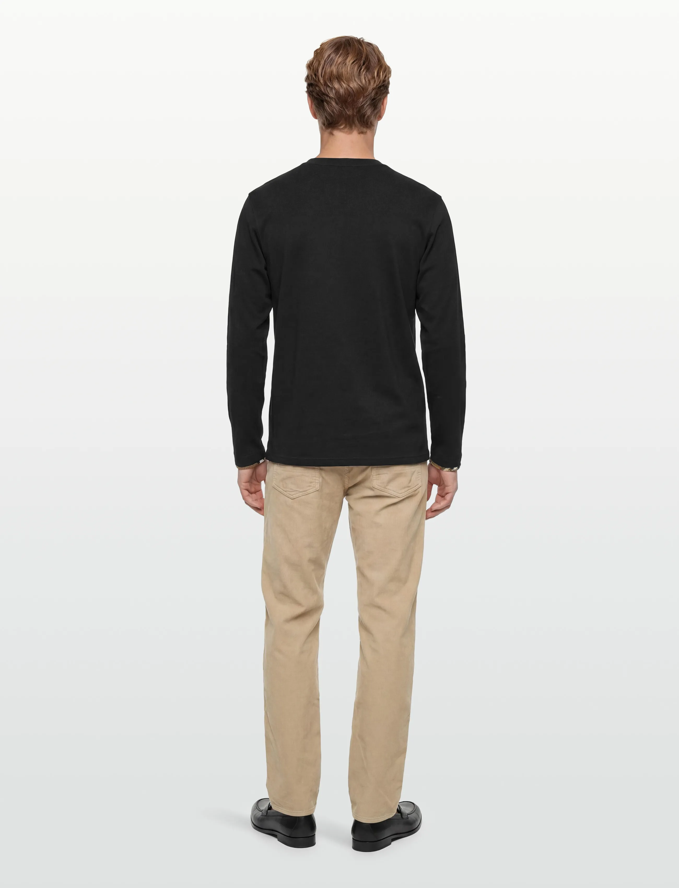Burberry - Ellison Long-Sleeved Shirt - langærmede t-shirts - black - 4