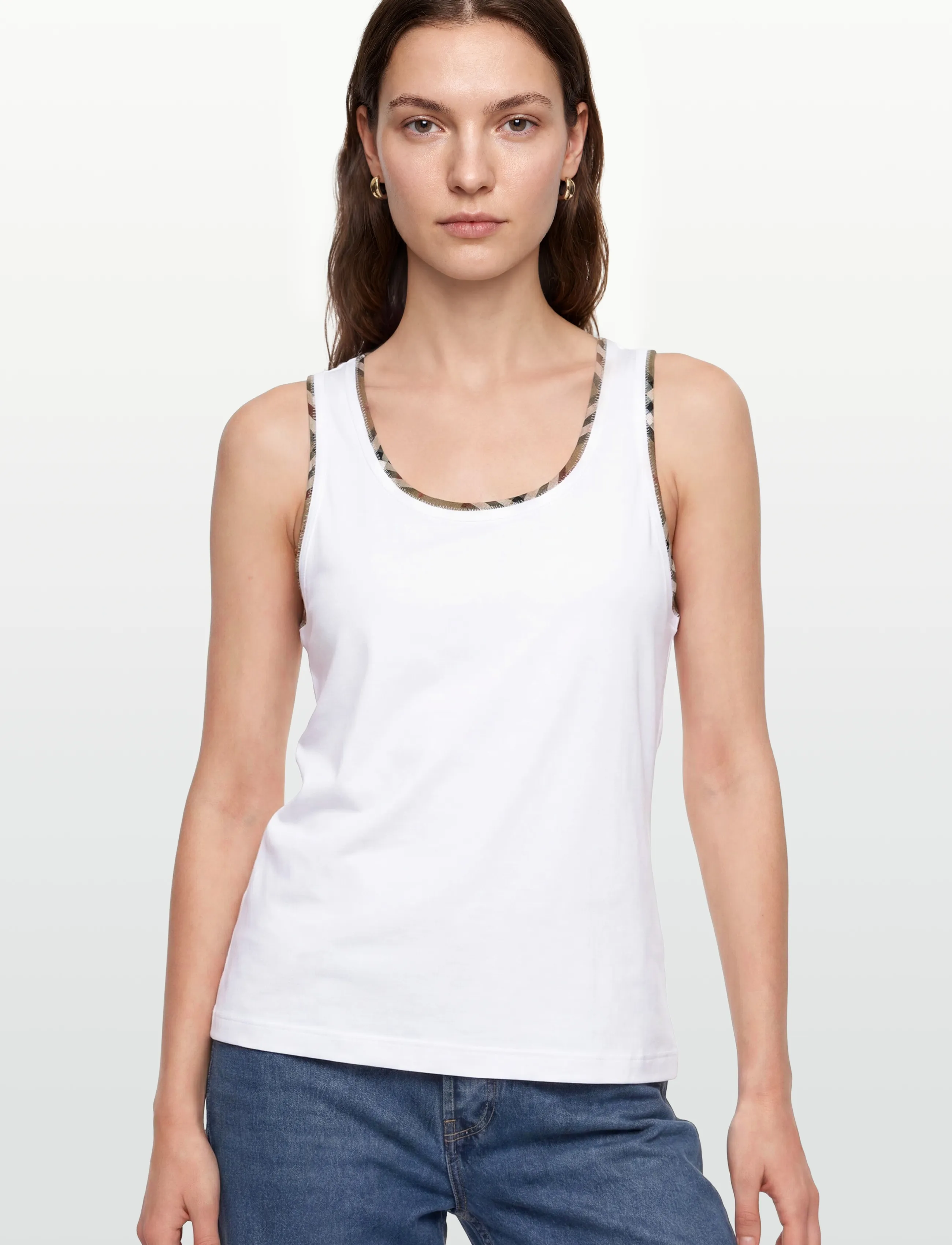 Burberry - Elyssa Tank Top - sleeveless tops - white - 3
