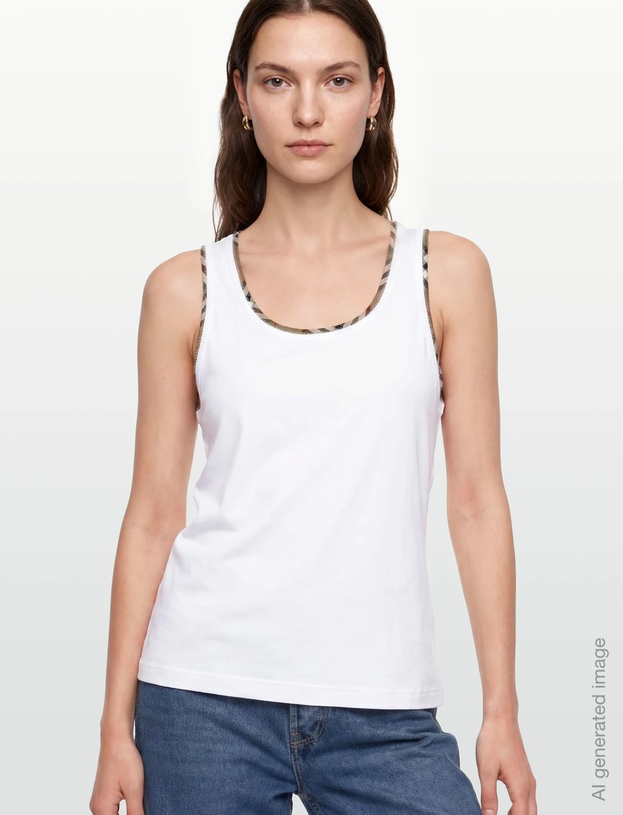 Burberry - Elyssa Tank Top - Ärmellose tops - white - 3