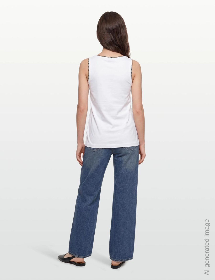 Burberry - Elyssa Tank Top - Ärmellose tops - white - 4