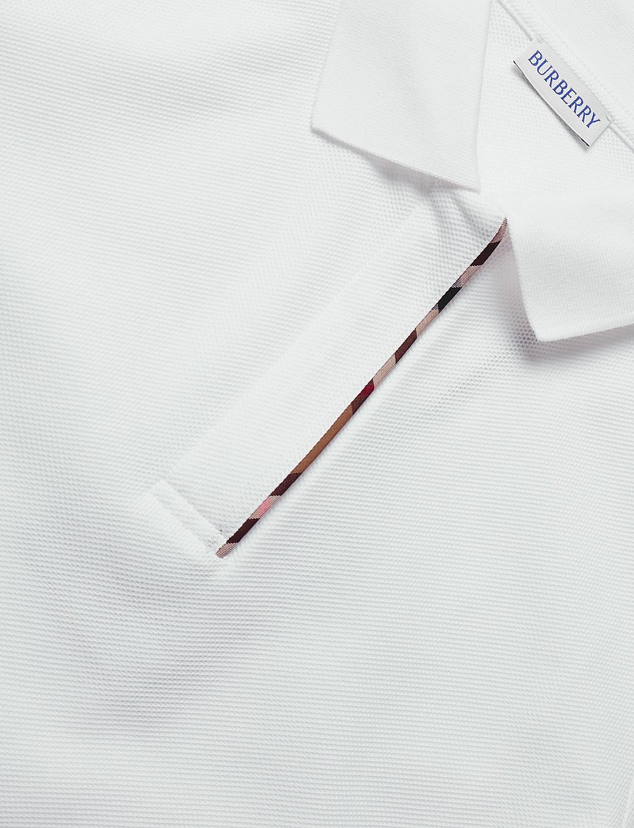 Burberry - Andie Zip Polo T-shirt - poloer - white - 5
