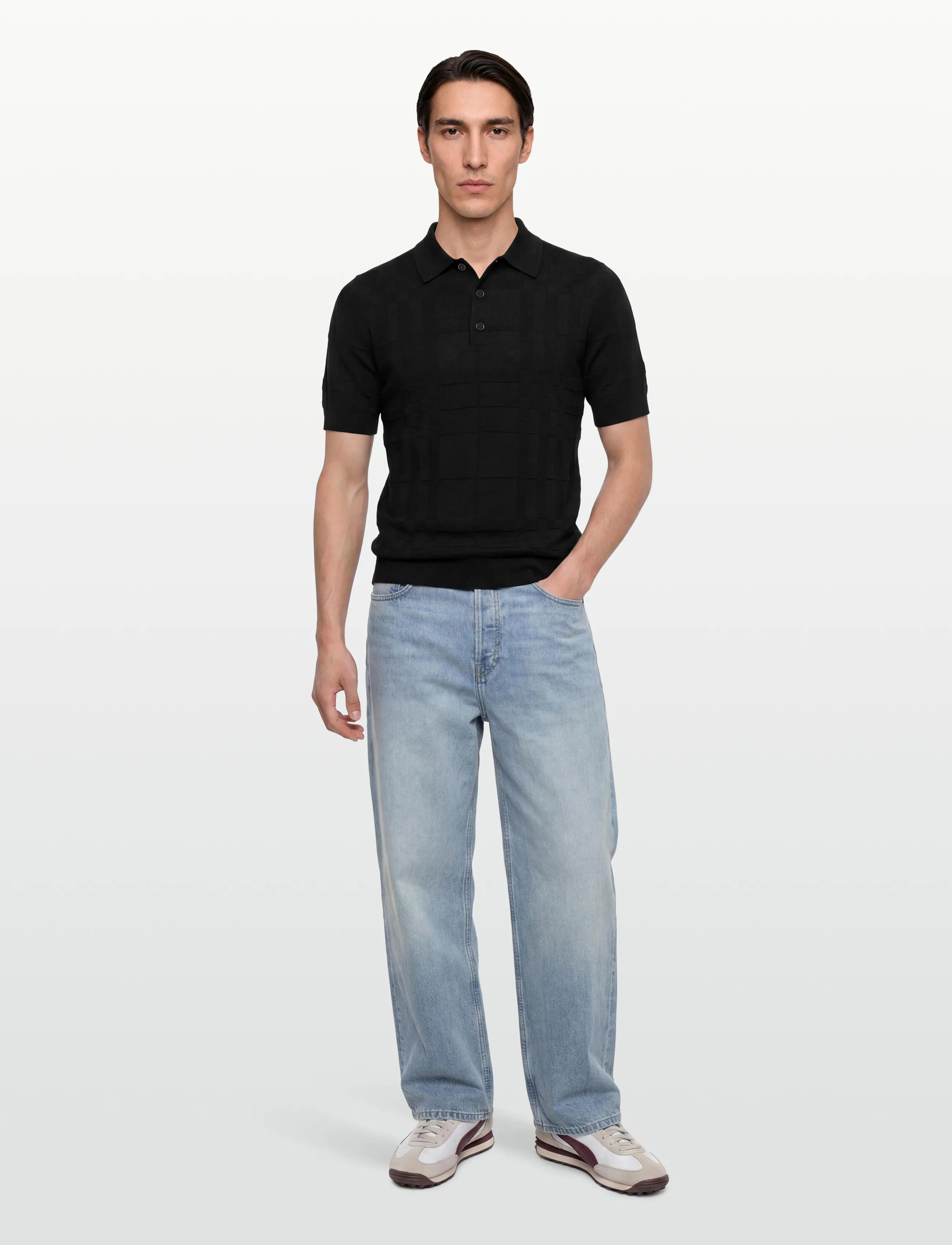Burberry Kieran Polo T-Shirt, M, Polos, Schwarz - Short-sleeved, Männerswear