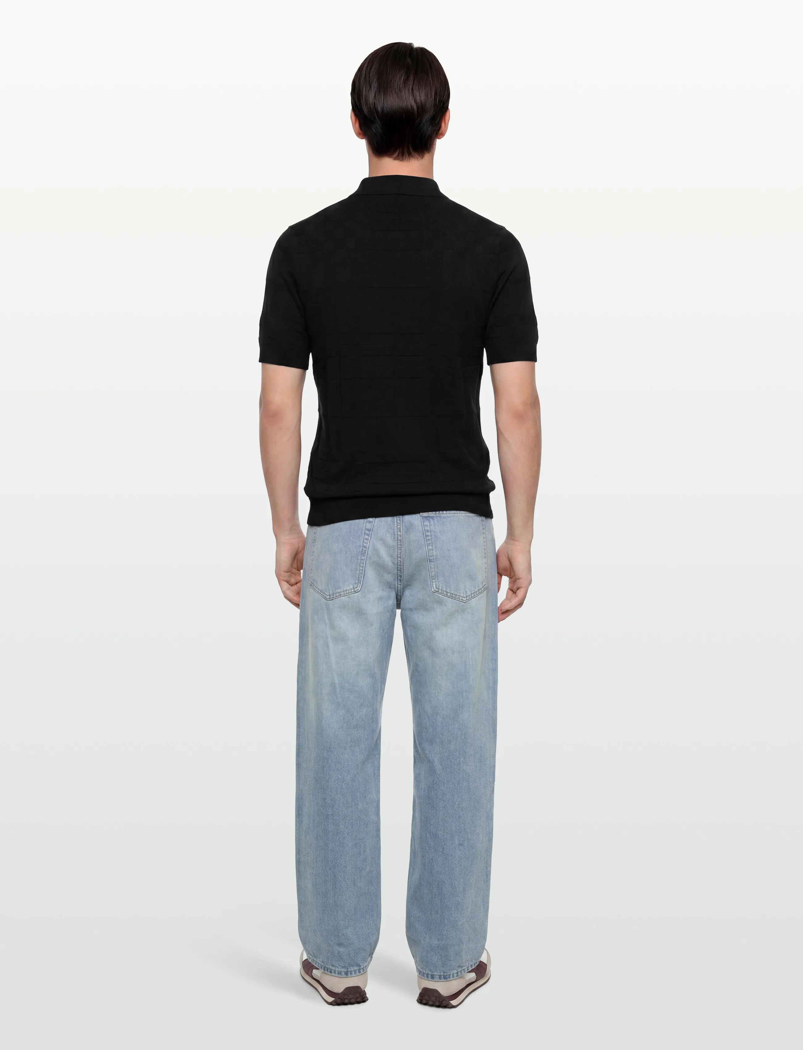 Burberry - Kieran Polo T-Shirt - knitted polos - black - 4