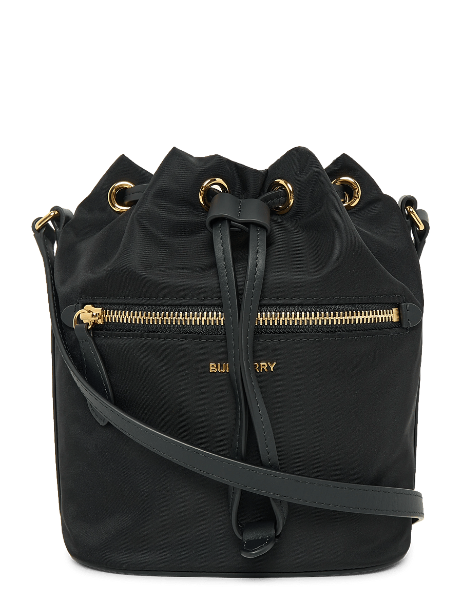 Burberry - Mini Nylon Drawstring Pouch - bucket bags - black - 0