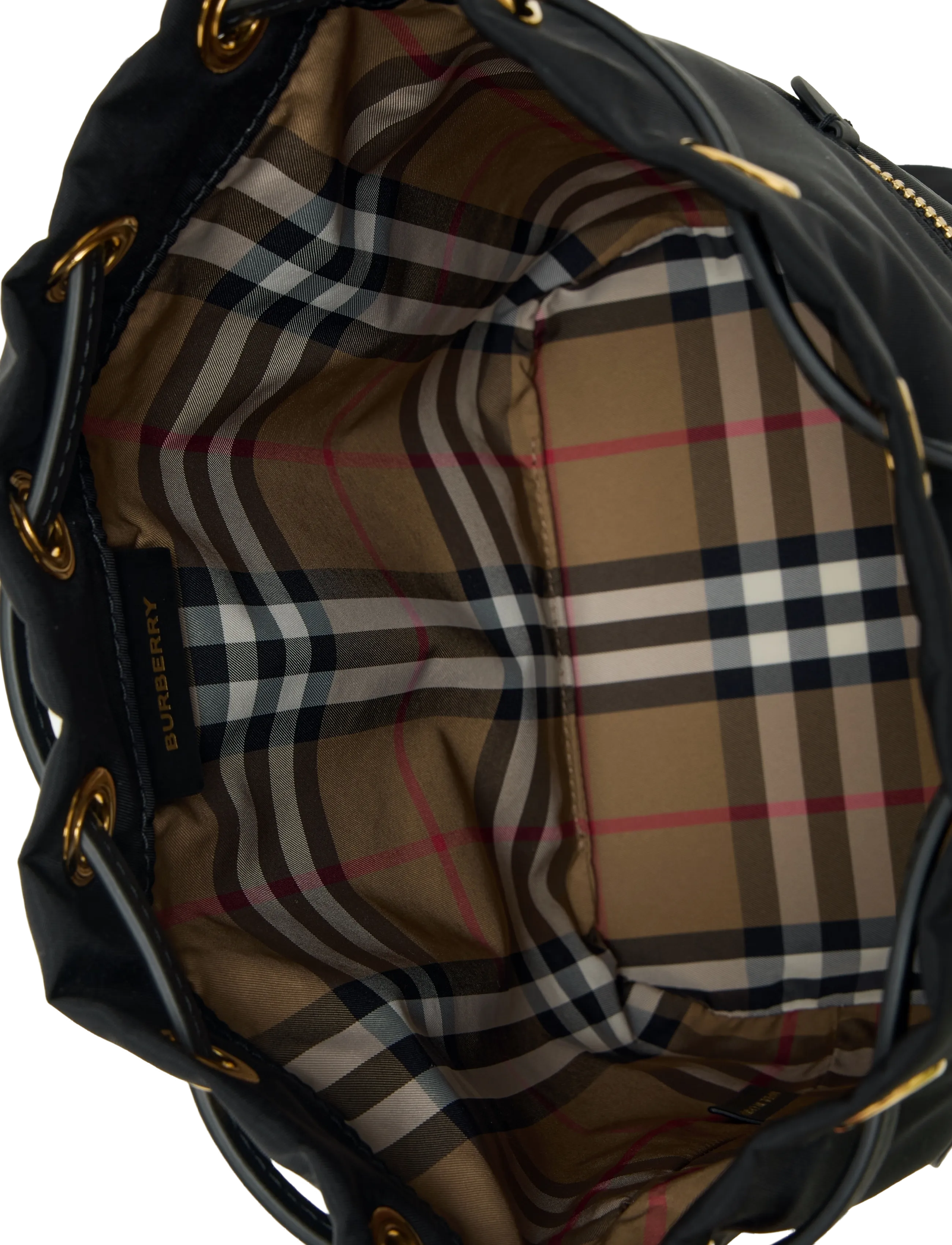 Burberry - Mini Nylon Drawstring Pouch - black - 3