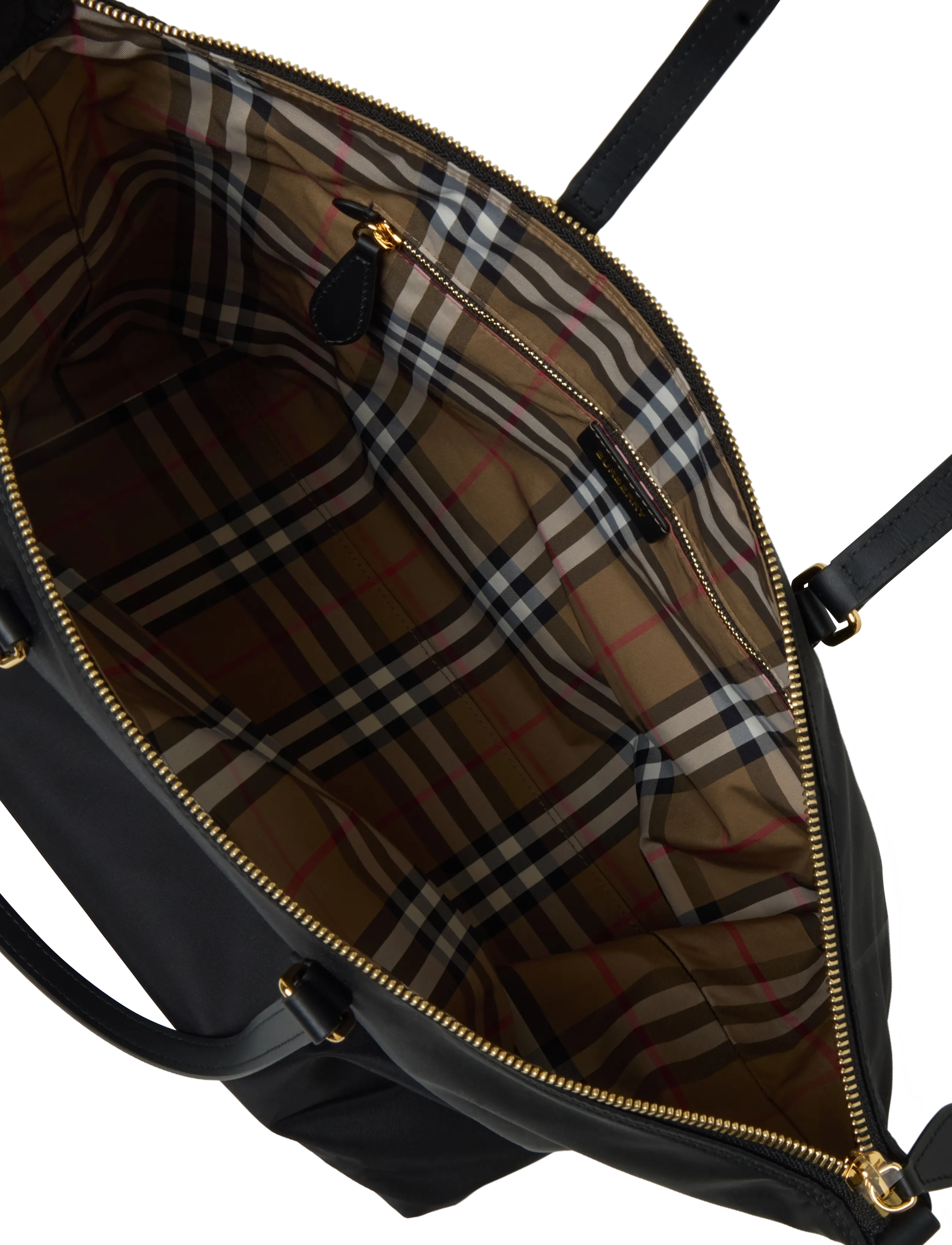 Burberry - Large Nylon Zip Tote - black - 3