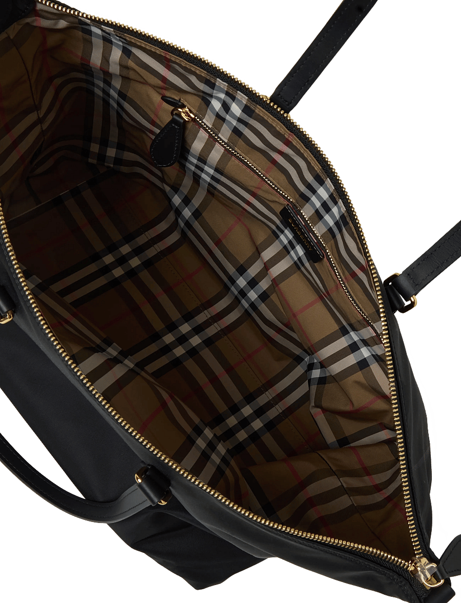 Burberry - Large Nylon Zip Tote - tote bags - black - 3