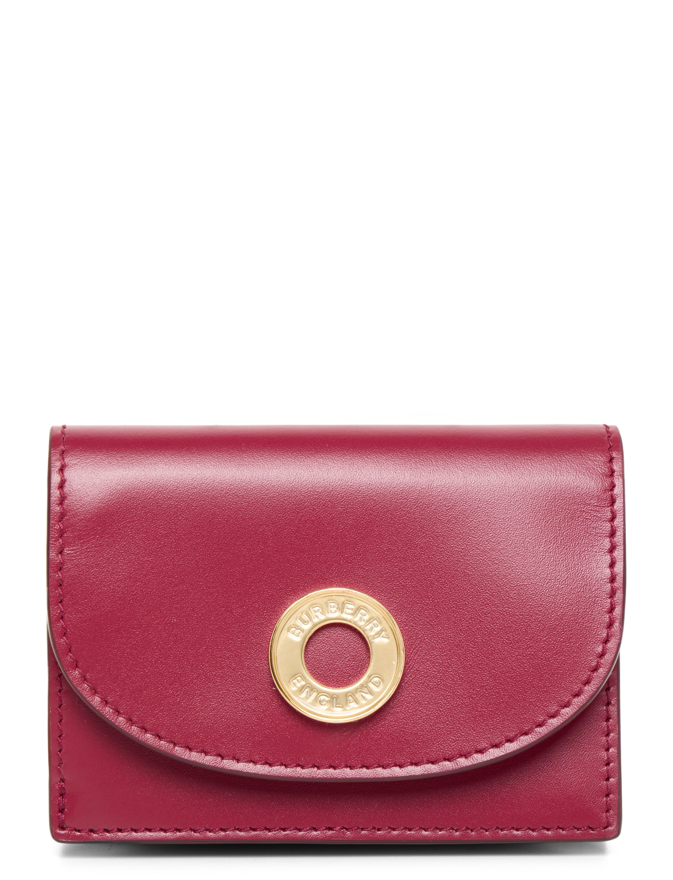 Burberry Amber Leather Wallet, One Size, Card Holders & Wallets, Rot - Frauen