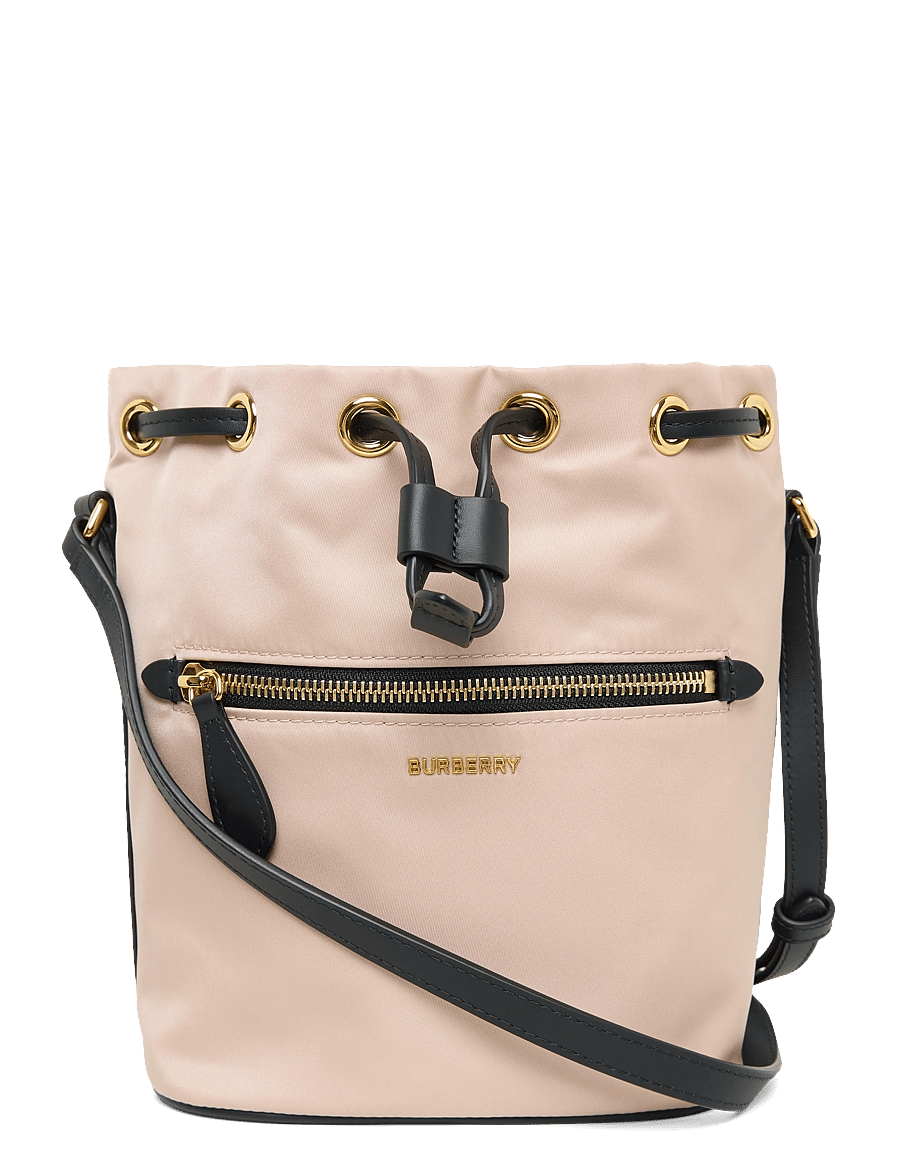 Burberry - Mini Nylon Drawstring Pouch - bucket bags - pink - 0