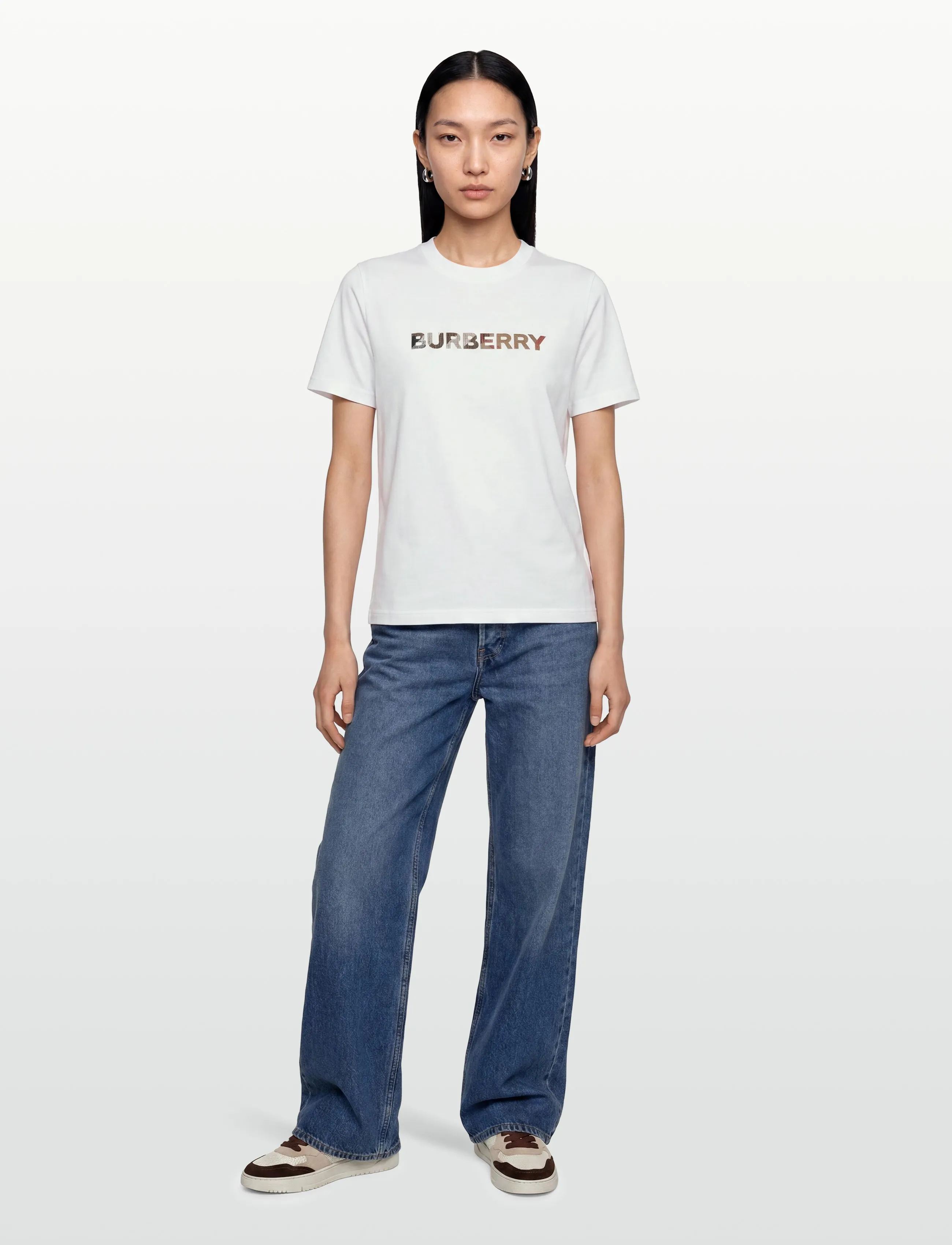 Burberry Maud Embroidered T-shirt - T-shirts & Toppe - WHITE / white