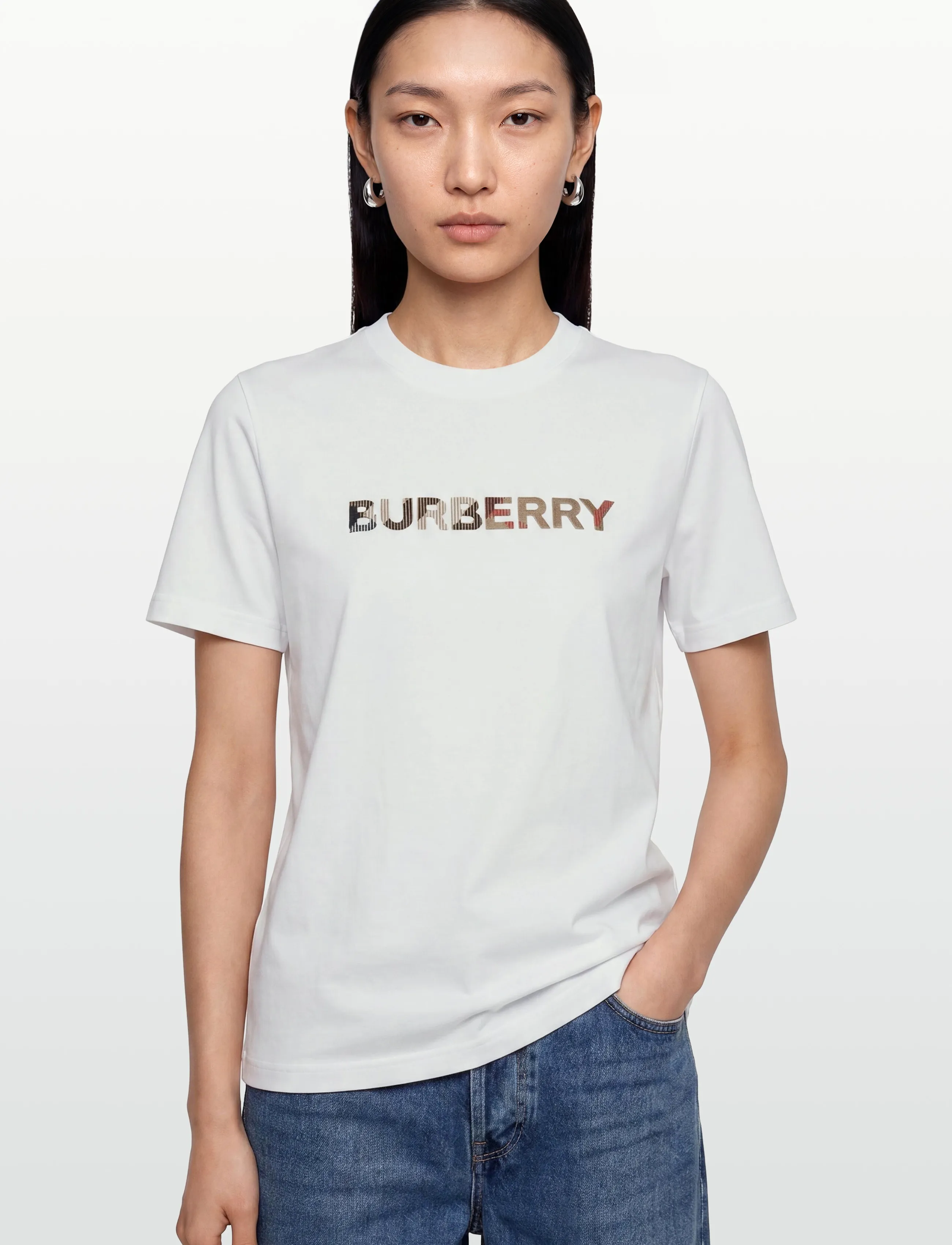 Burberry - Maud Embroidered T-shirt - white - 3