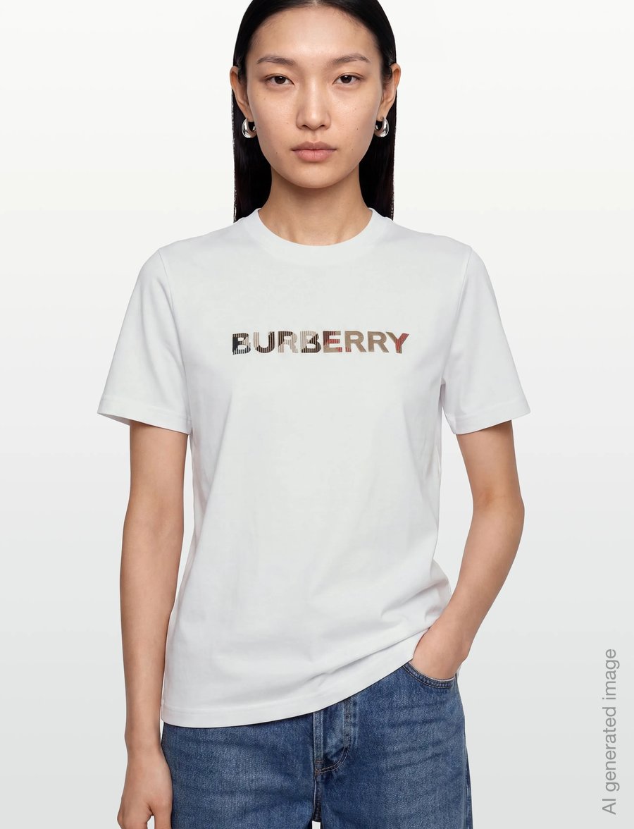Burberry - Maud Embroidered T-shirt - white - 3