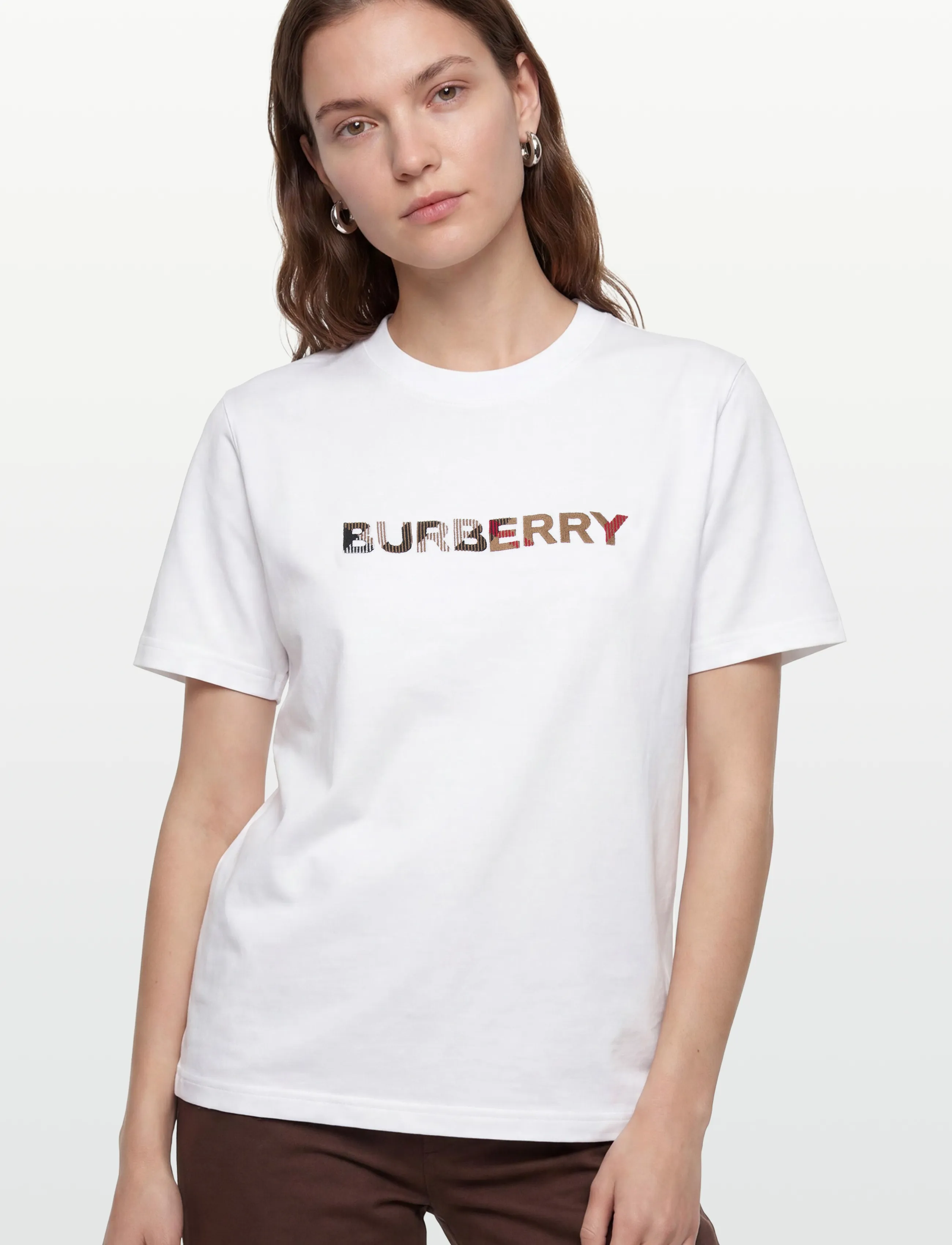 Burberry - Maud Embroidered T-shirt - t-shirts - white - 3