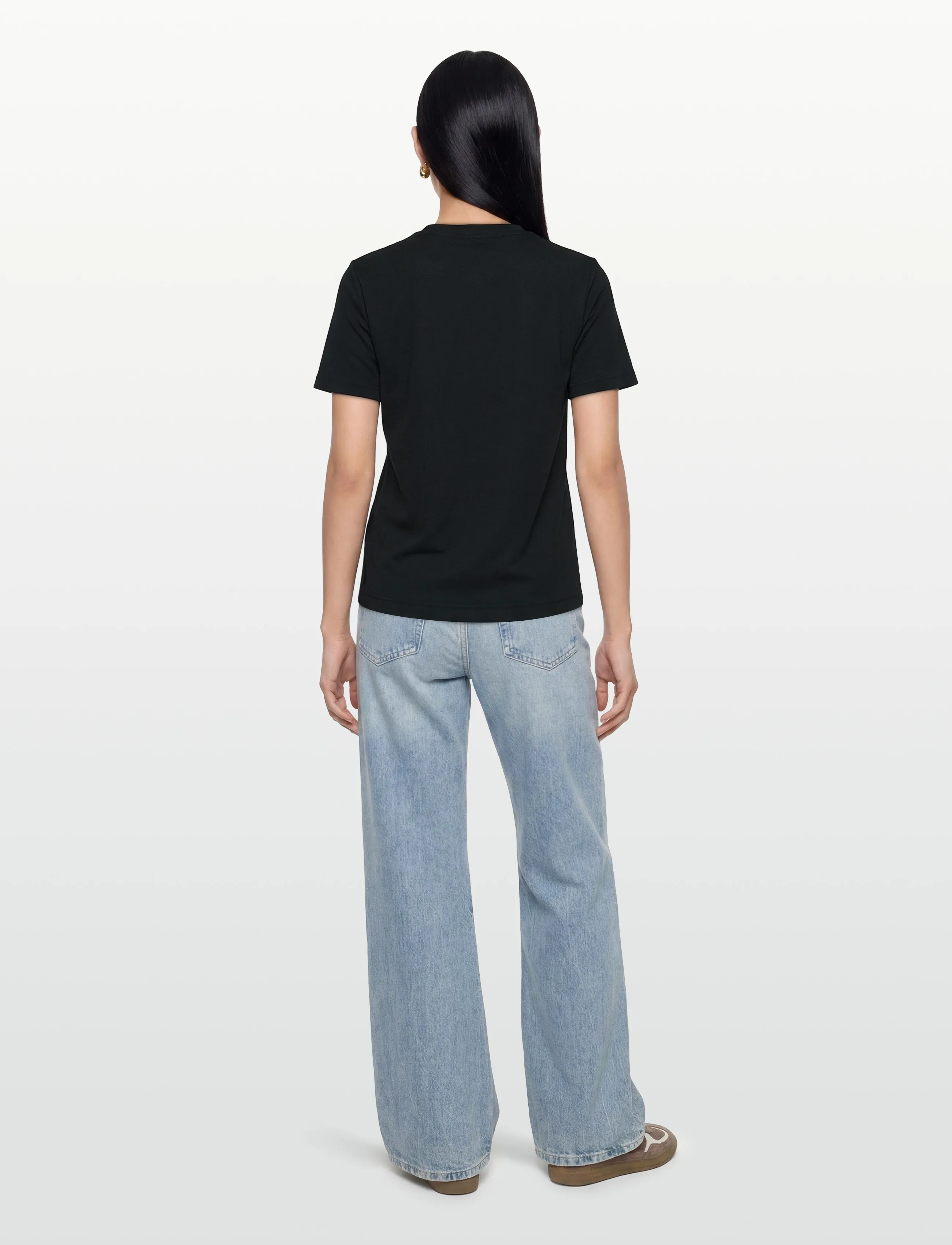 Burberry - Maud Embroidered T-shirt - t-shirts - black - 4