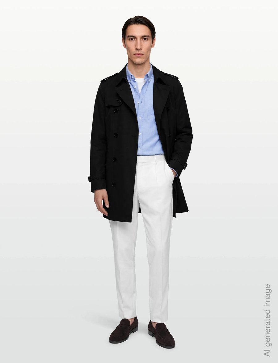 Burberry - Brockham Trench Coat - tunna rockar - navy - 0