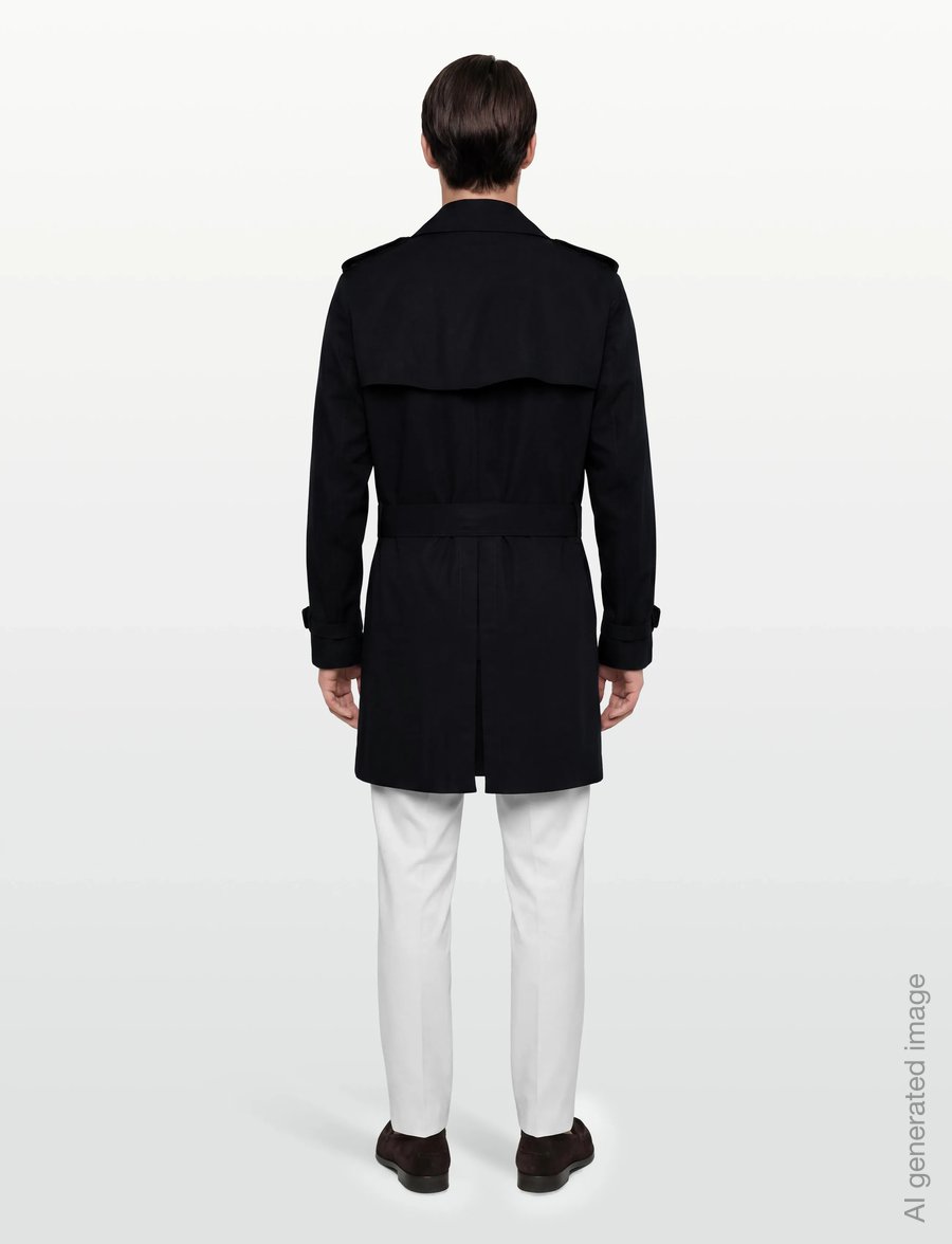 Burberry - Brockham Trench Coat - tunna rockar - navy - 4