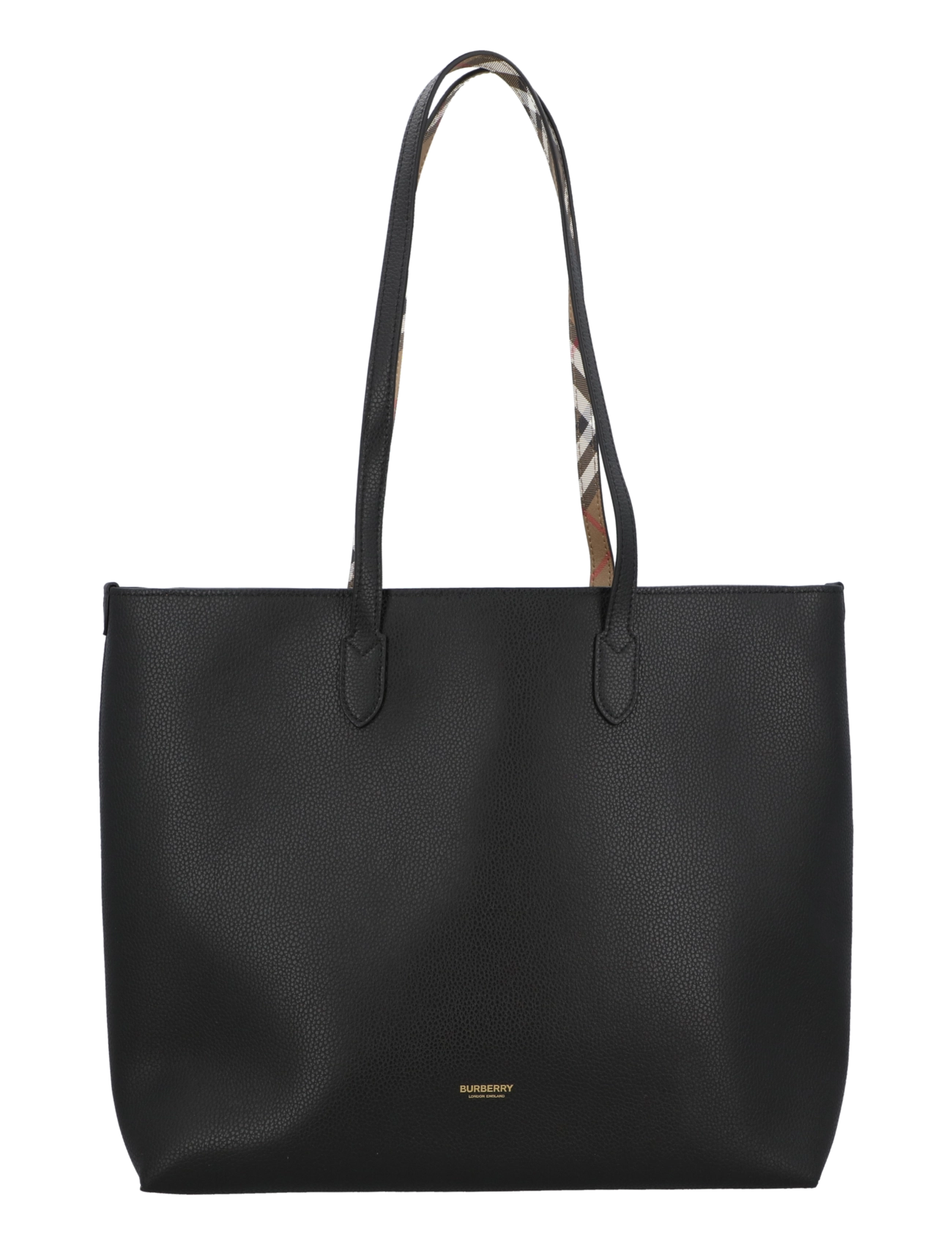 Burberry Double Faced Tote - Bags - BLACK / black