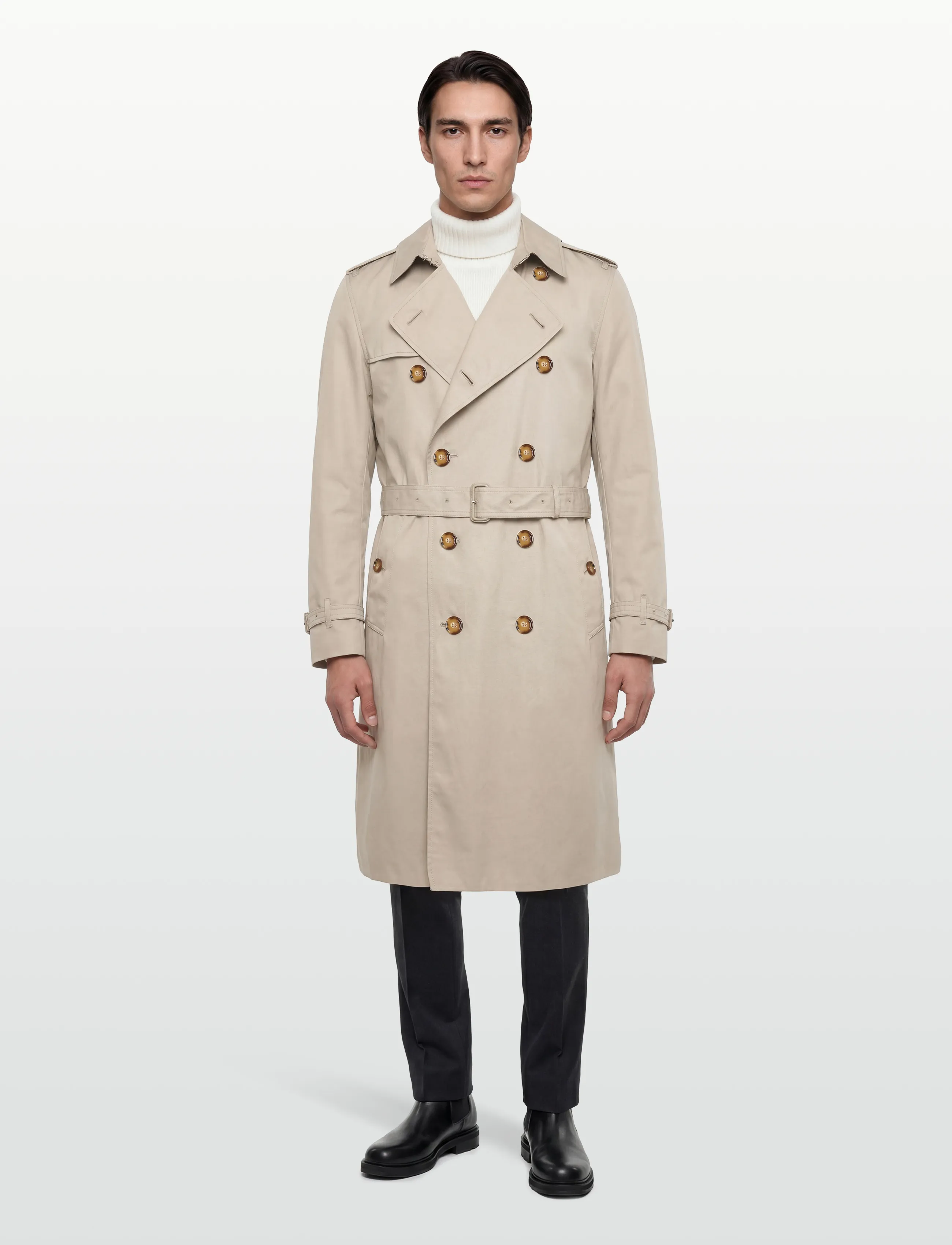 Burberry Brockham Lng, 50, Coats, Beige - Trench Männerswear