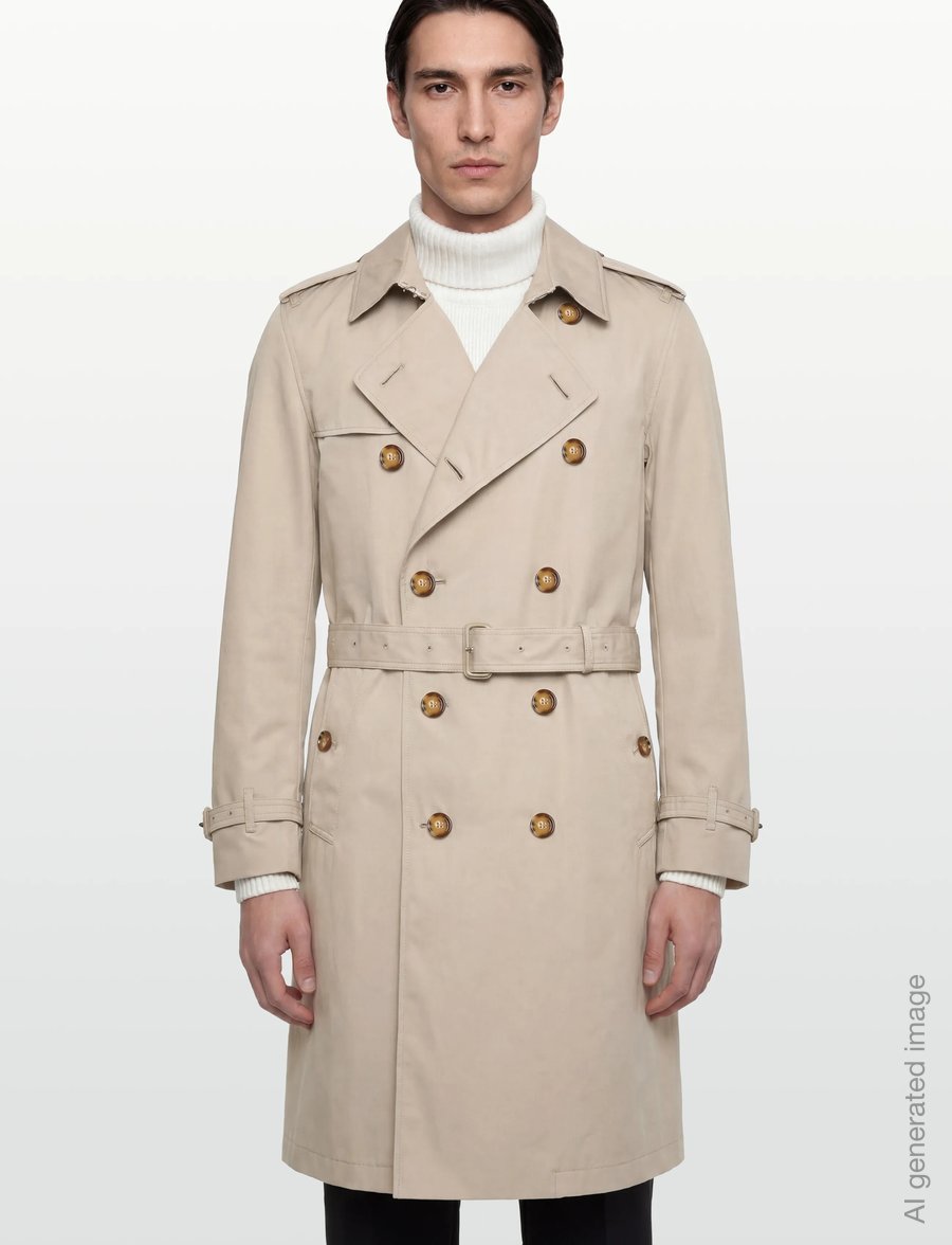 Burberry - BROCKHAM LNG - trenchcoats - stone - 4