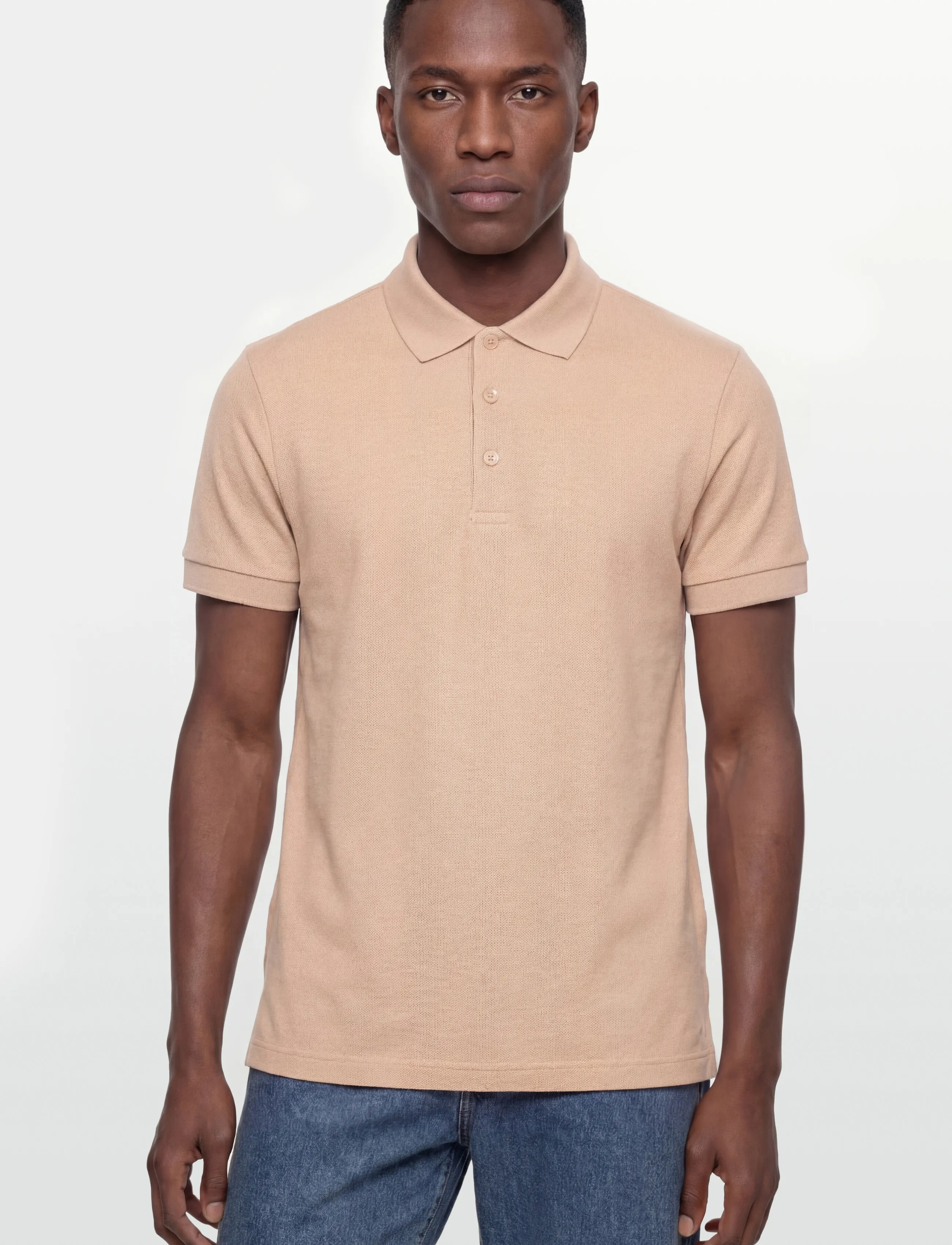 Burberry - HARTFORD - kortärmade pikéer - soft fawn - 3