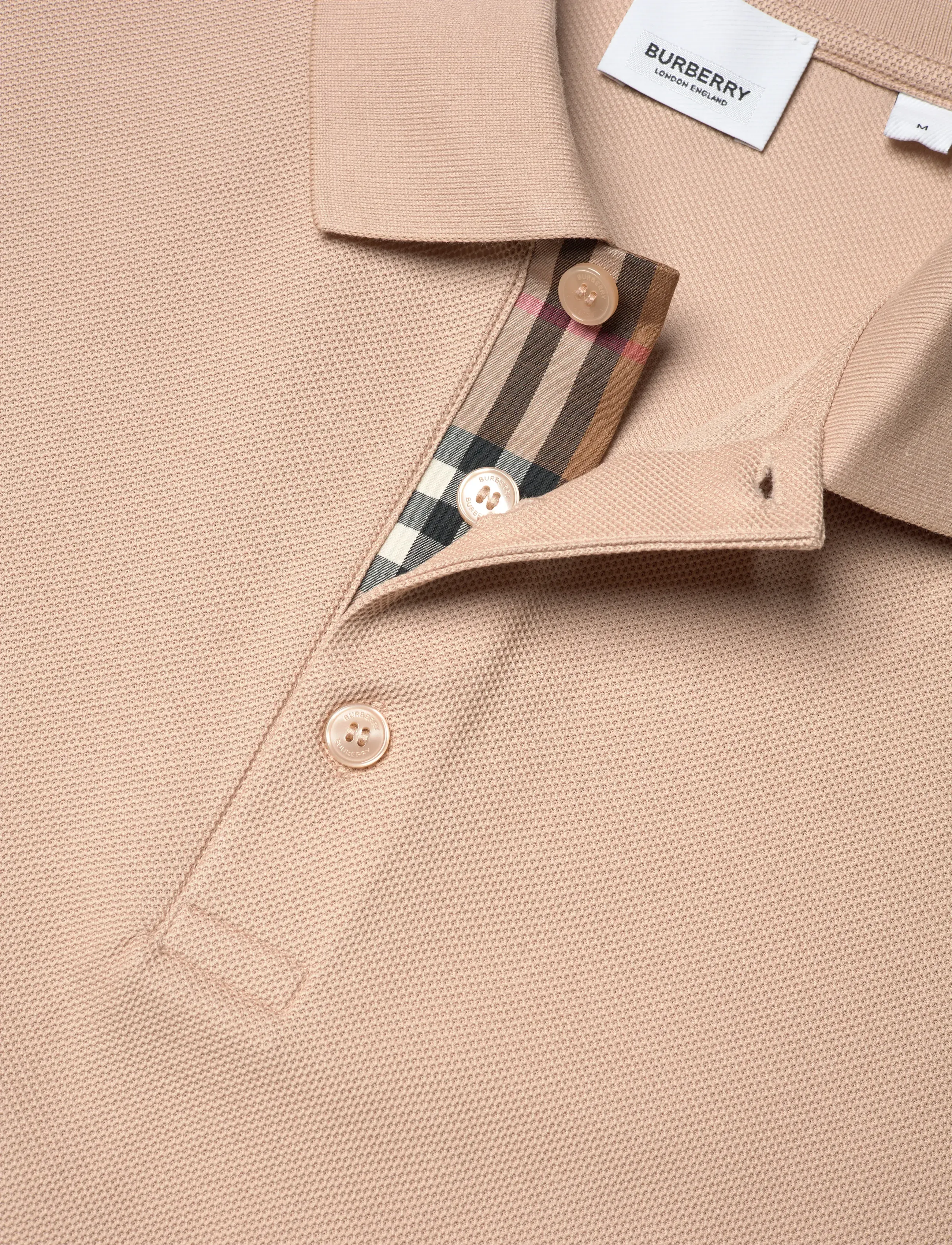 Burberry - HARTFORD - kortärmade pikéer - soft fawn - 5