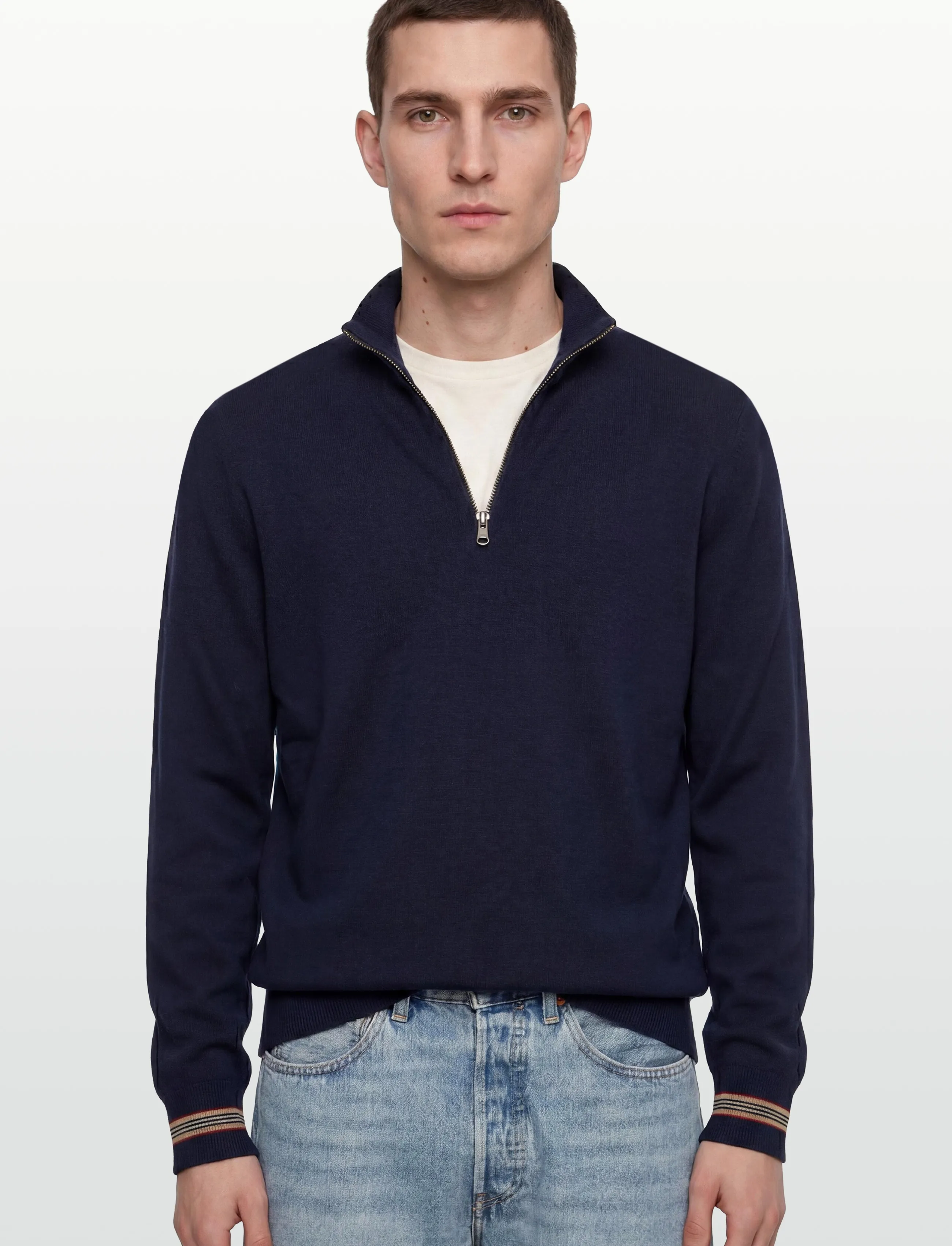 Burberry - ITTER - pulls demi-zip - navy - 3