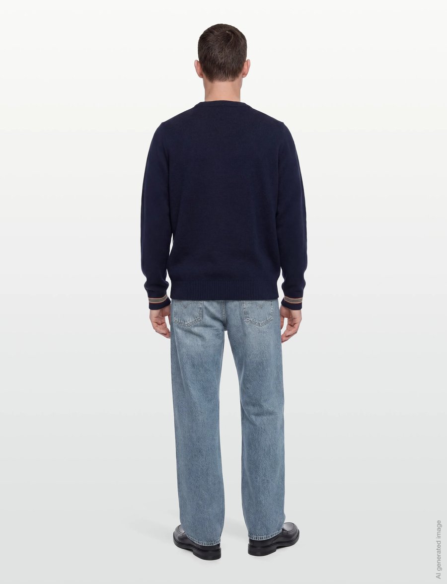 Burberry - ITTER - pulls demi-zip - navy - 4