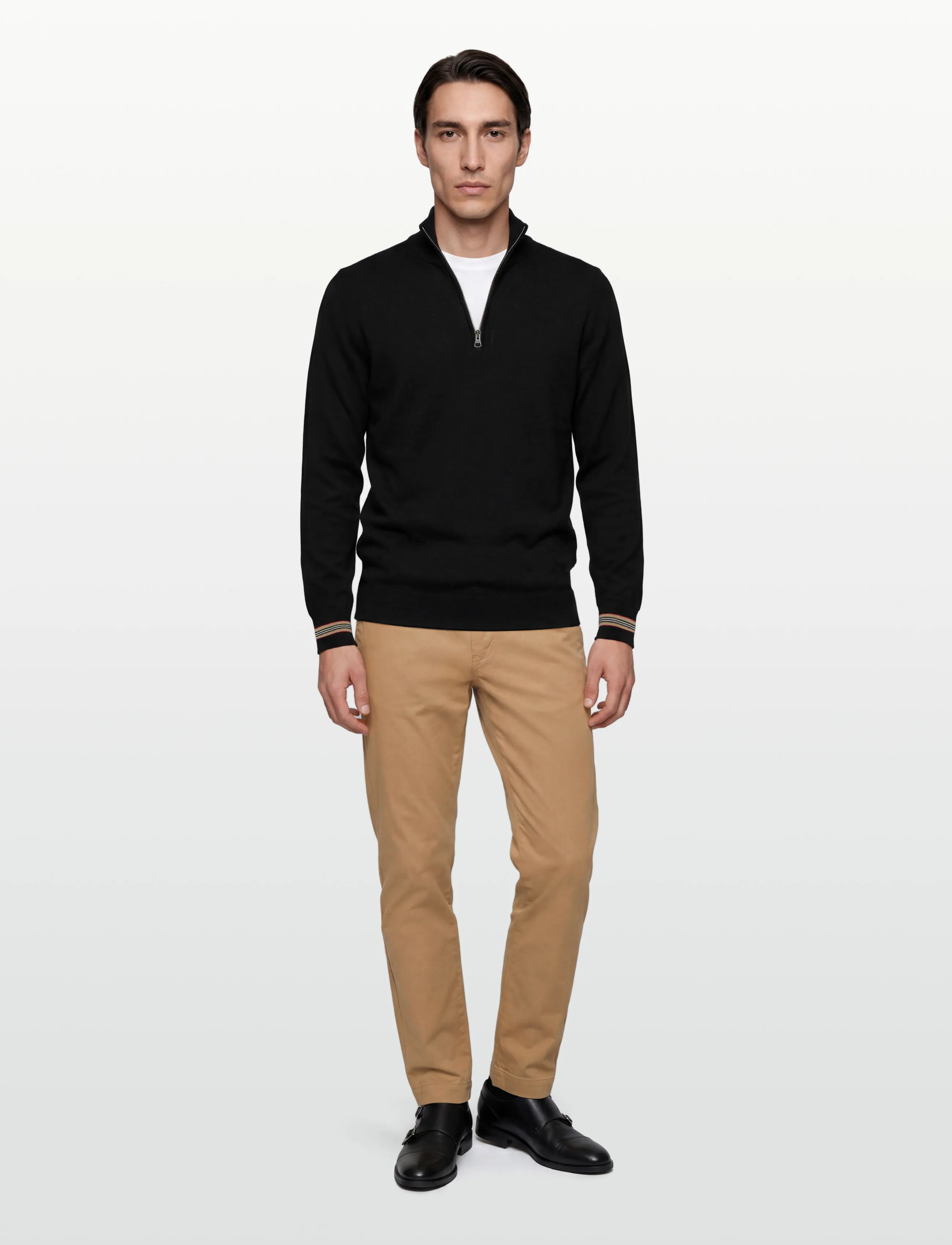 Burberry ITTER - Pullover mit halbem Reißverschluss - BLACK / black