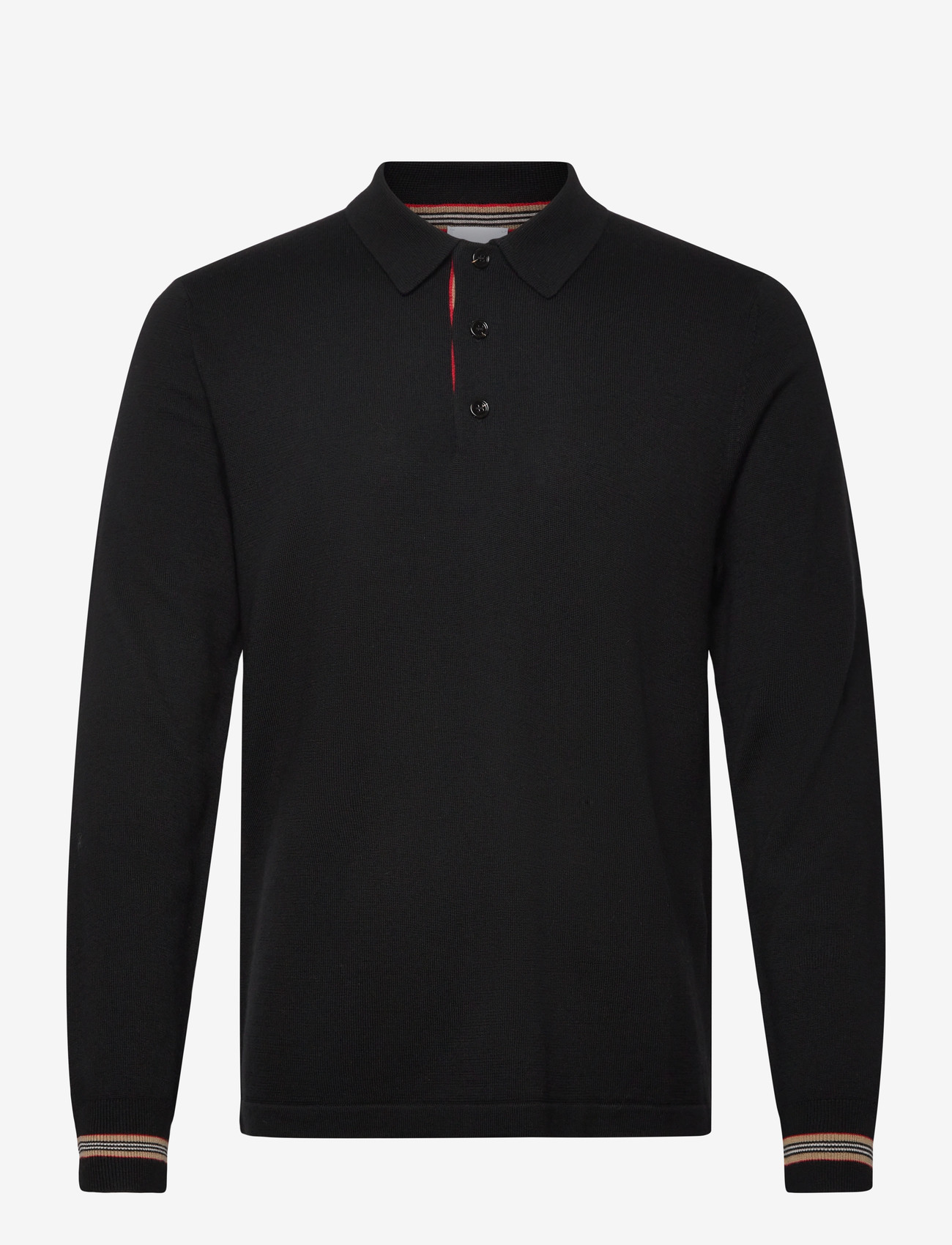 Burberry - PACE - geweven polo's met lange mouwen - black - 0