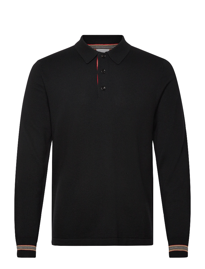 Burberry - PACE - langärmelige gestrickte polohemden - black - 1