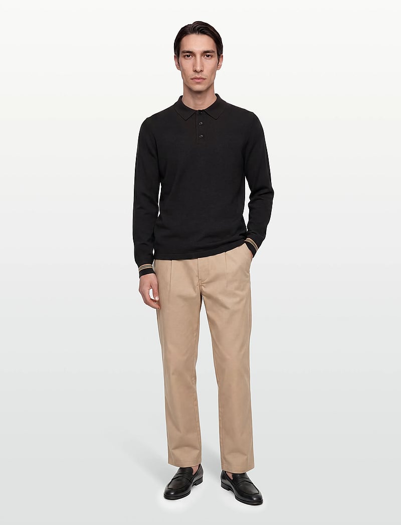 Burberry - PACE - langärmelige gestrickte polohemden - black - 0