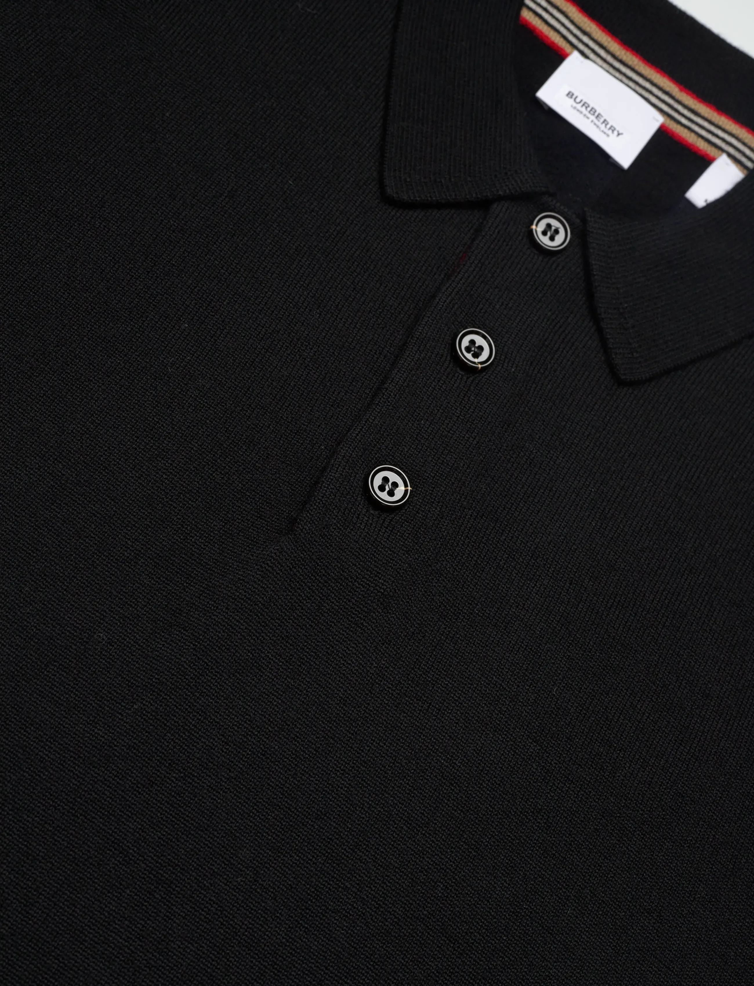 Burberry - PACE - pikkade varrukatega kootud polosärgid - black - 5