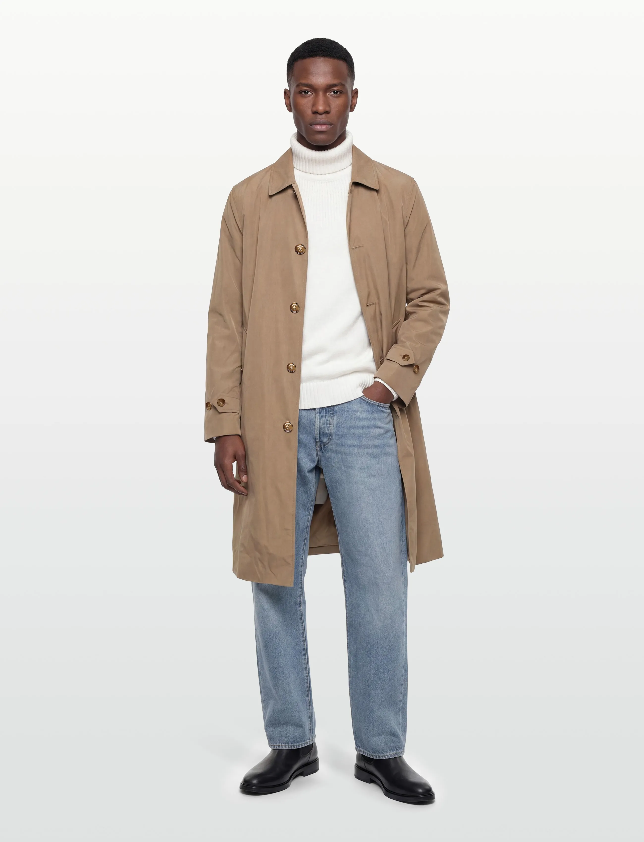 Burberry Pilkington, 54, Beige, Frakker > Trenchcoats, Herre