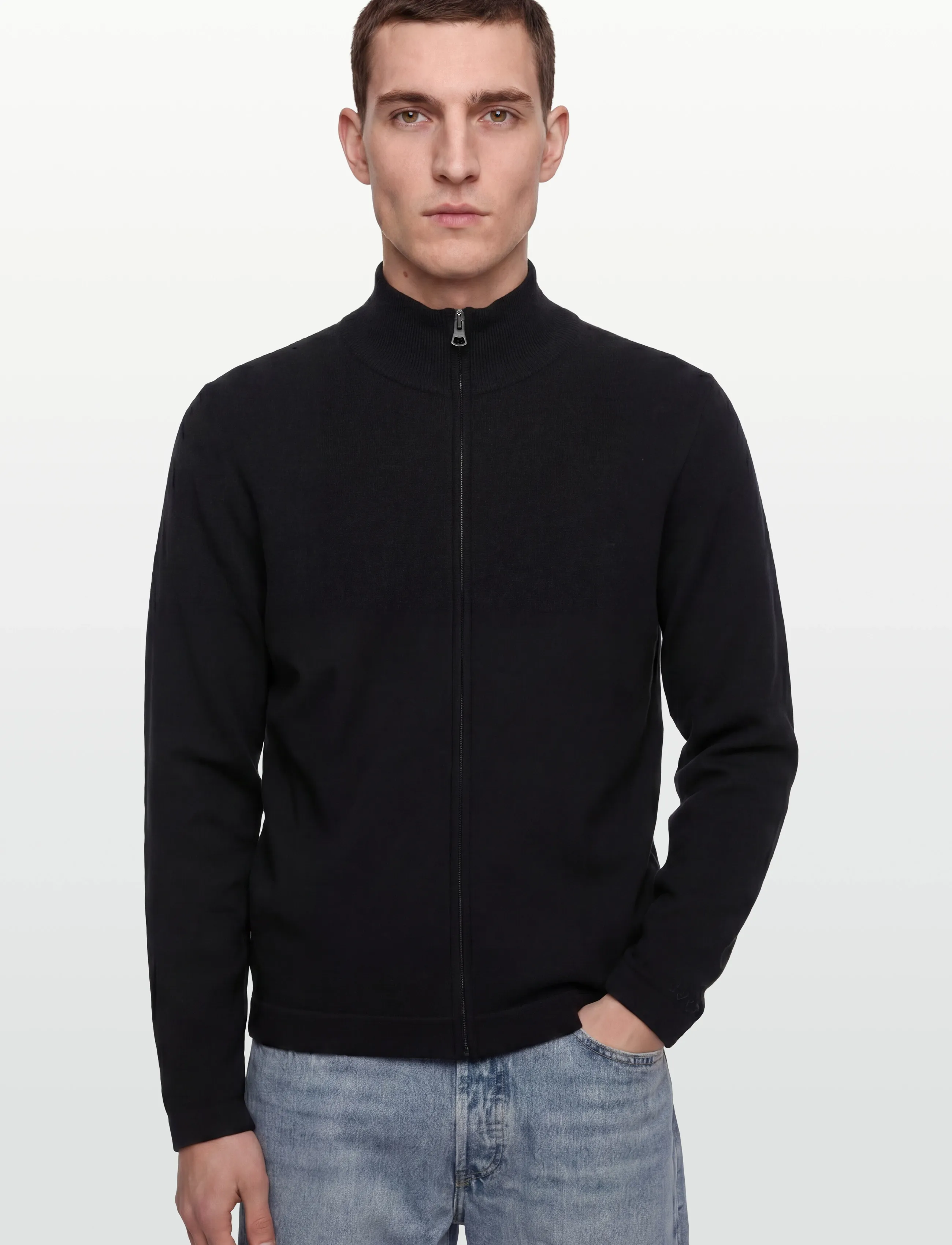 Burberry - EMMITT - full zip jumpers - black - 3