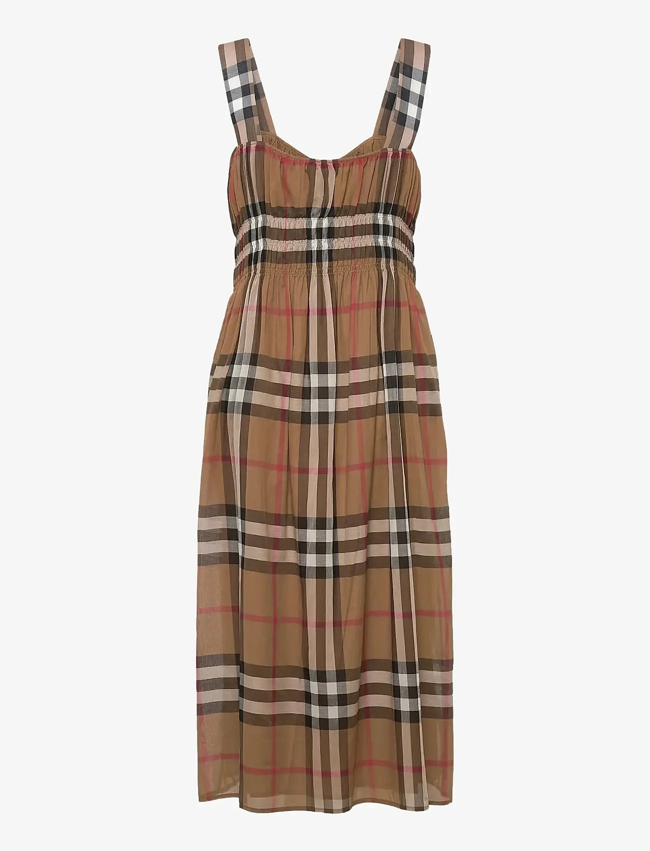 Burberry - DELILAH CHK - midi dresses - taupe brown ip check - 1