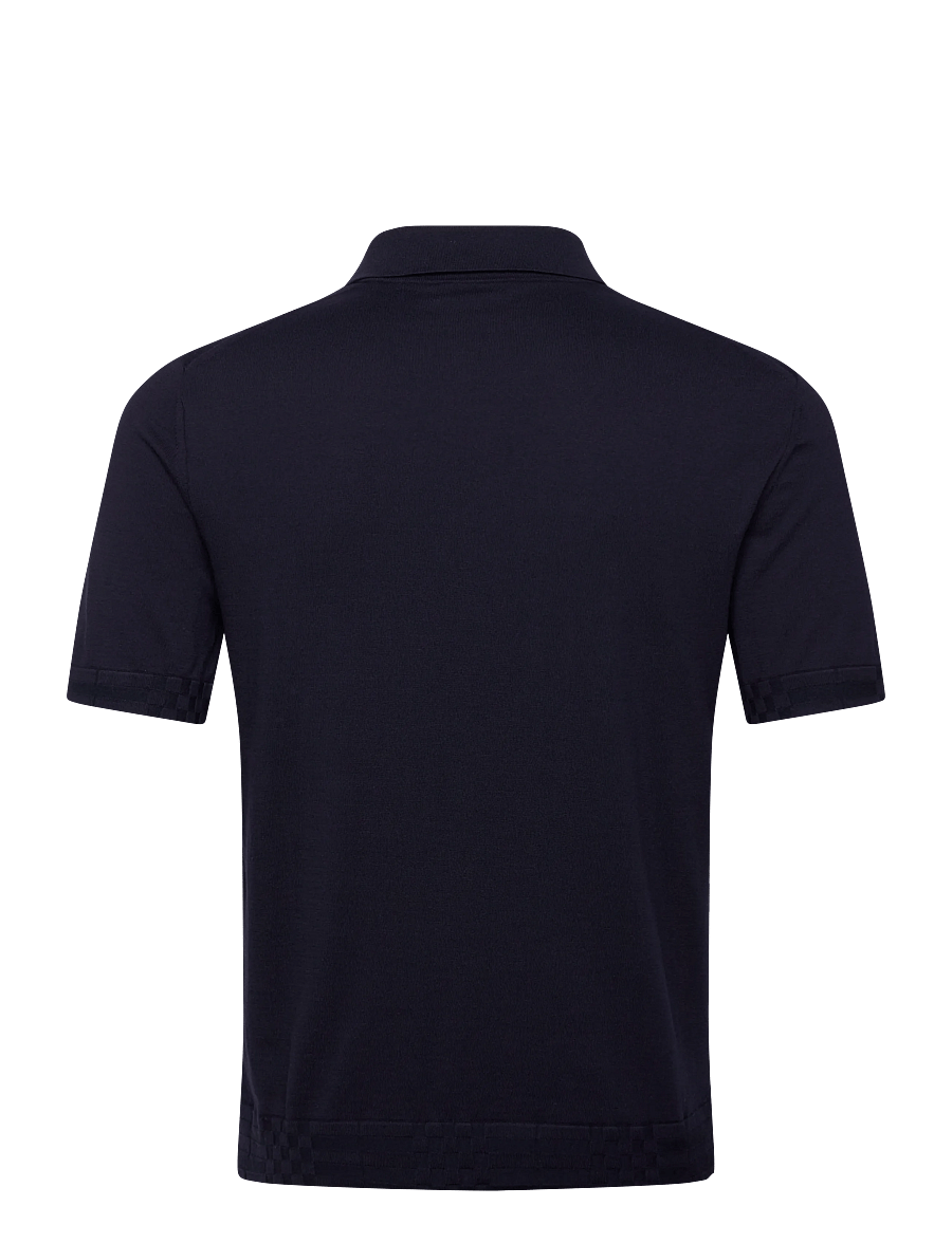 Burberry - KIERAN - stickade pikéer - navy - 2