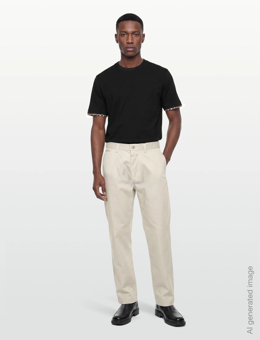 Burberry - ELLISON CHK TR - short-sleeved t-shirts - black - 0
