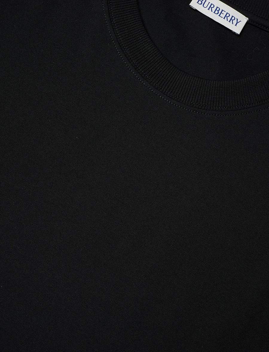Burberry - ELLISON CHK TR - short-sleeved t-shirts - black - 5