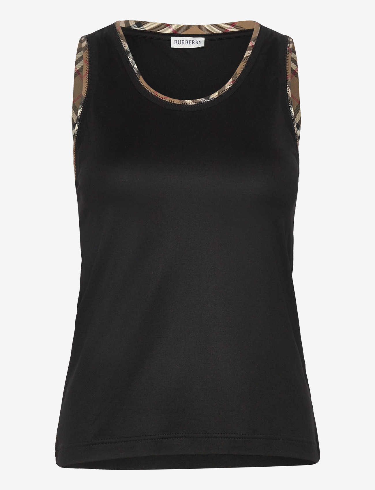 Burberry - ELYSSA CHK TR - Ærmeløse toppe - black - 0