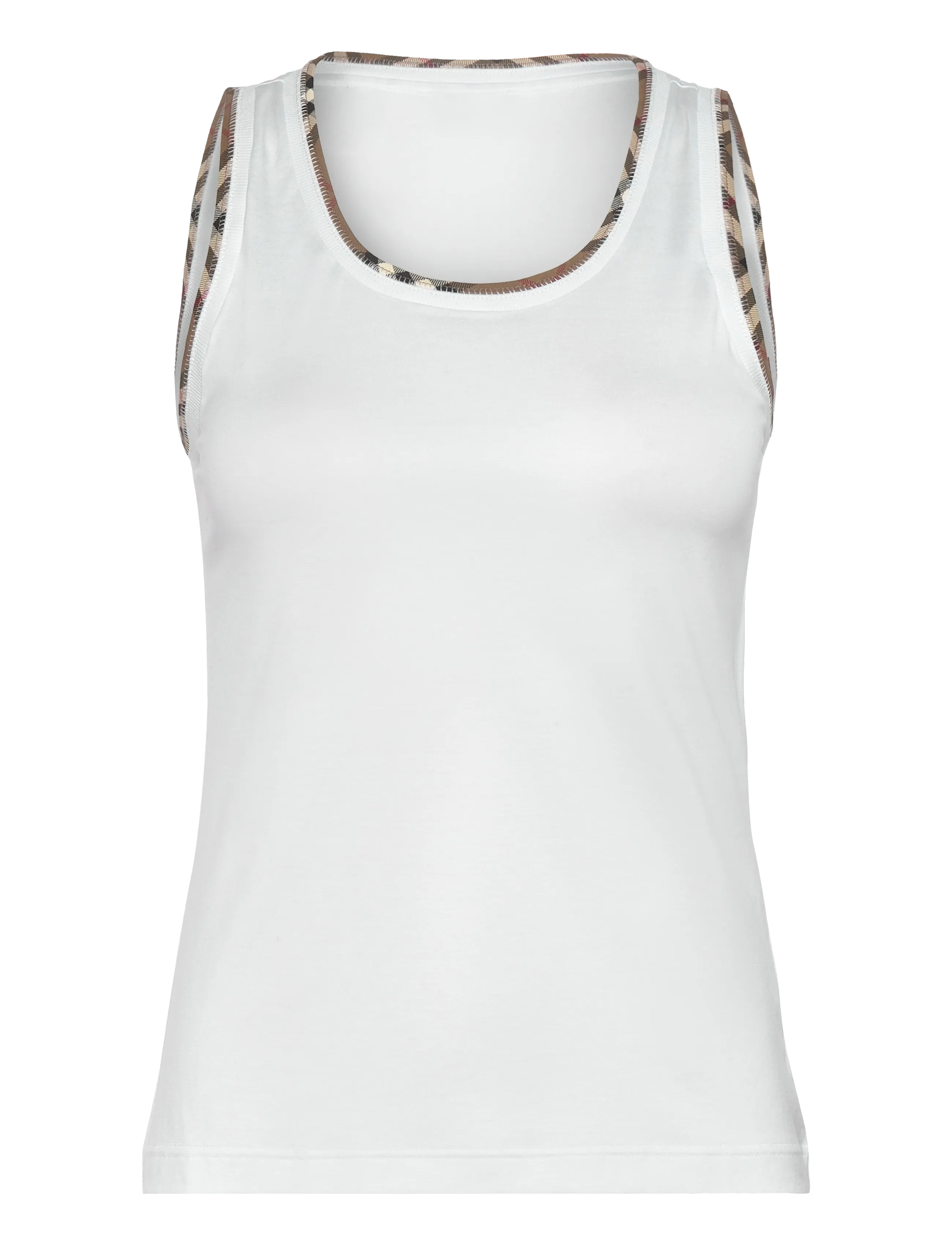 Burberry ELYSSA CHK TR - Kläder - WHITE / white