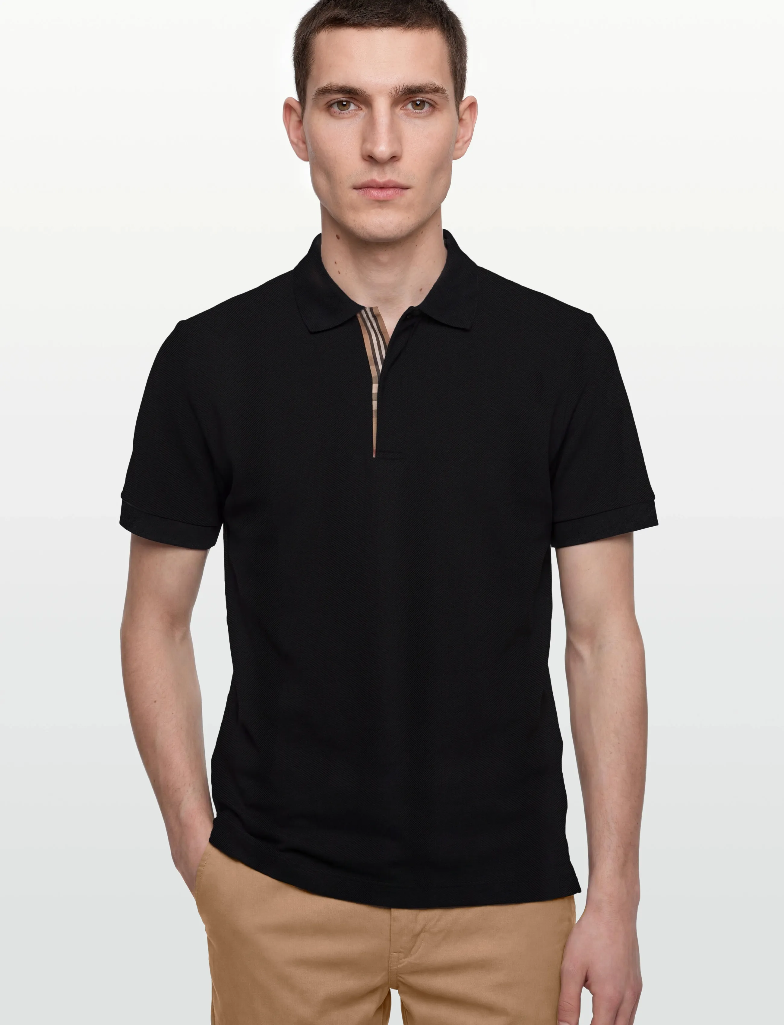 Burberry - HARTFORD SS ZP - polo skyrtur - black - 3