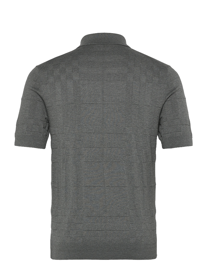 Burberry - KIERAN CHK - gestrickte polohemden - dark grey melange - 2