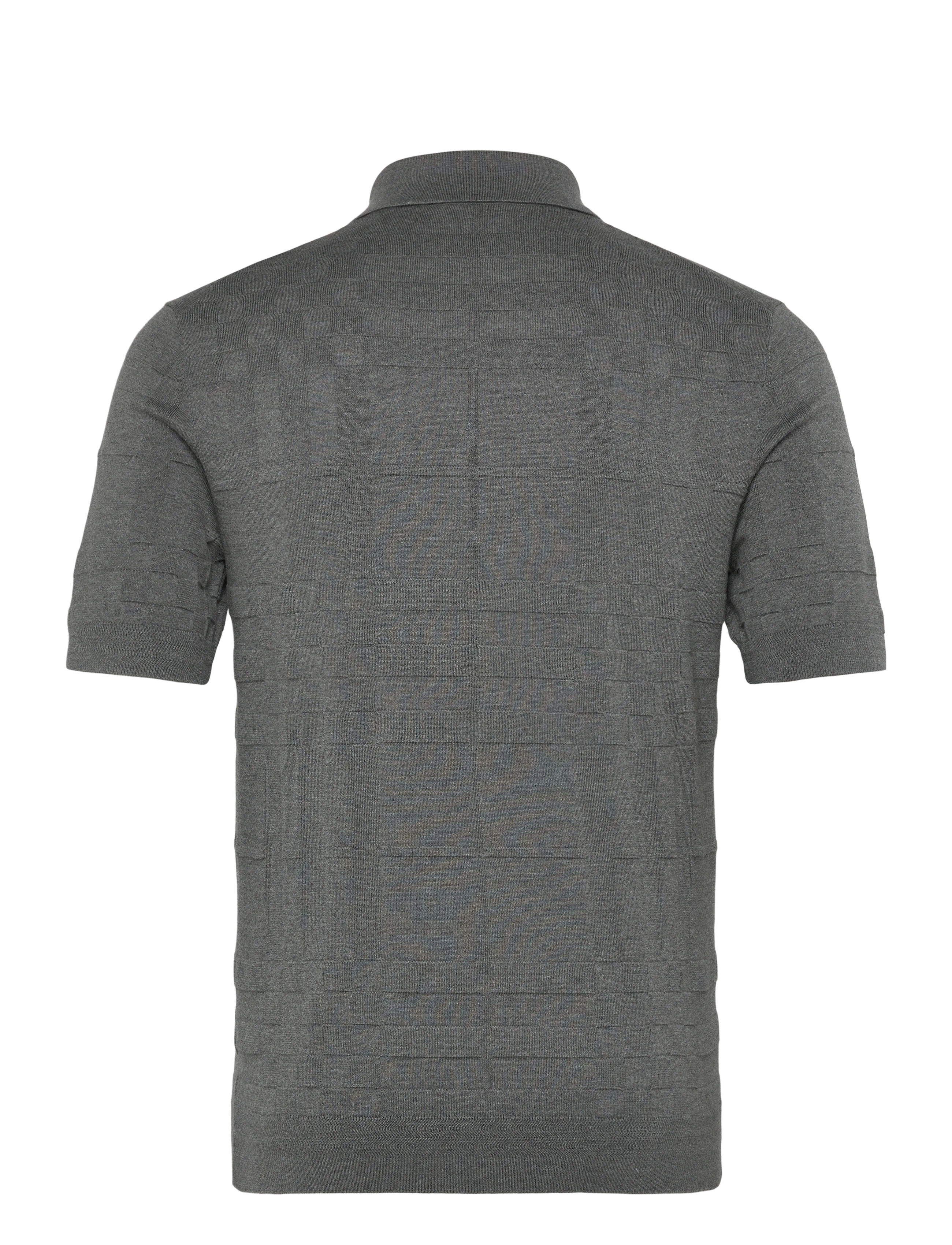 Burberry - KIERAN CHK - polostrik - dark grey melange - 2