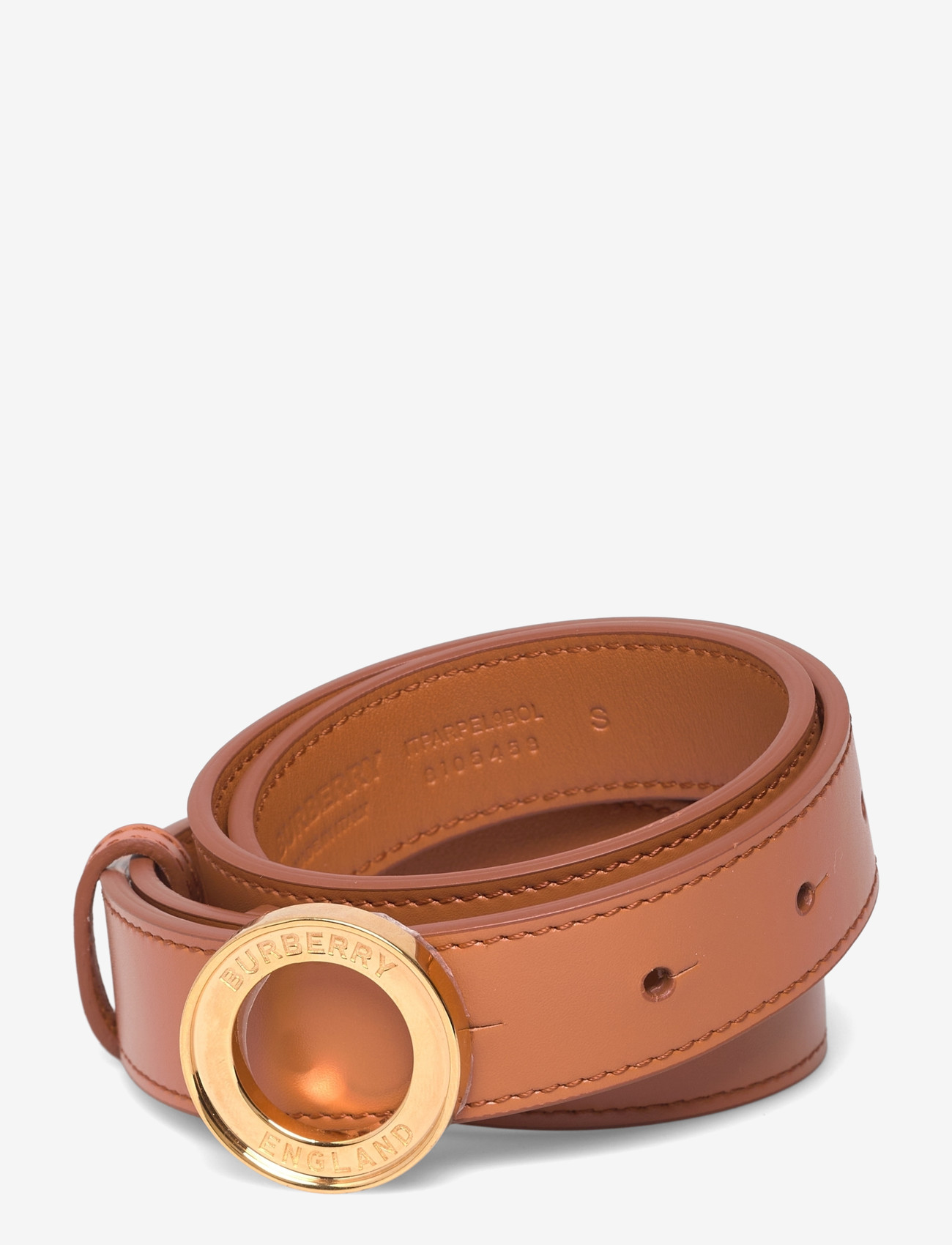 Burberry - LB CIRC ICON 25MM BELT - leren riemen - deep russet - 0