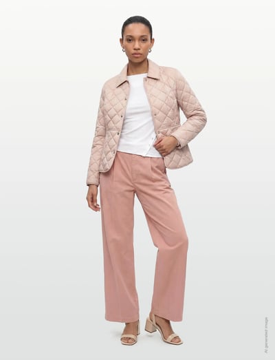 Burberry CAWTHORNE - Pūkinės ir dygsniuotos striukės - LIGHT TAUPE / pink/rose