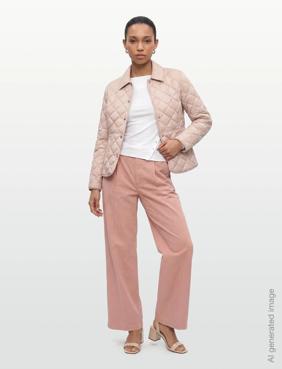 Burberry - CAWTHORNE - virsjakas ar dūnu pildījumu un polsterējumu - light taupe - 0