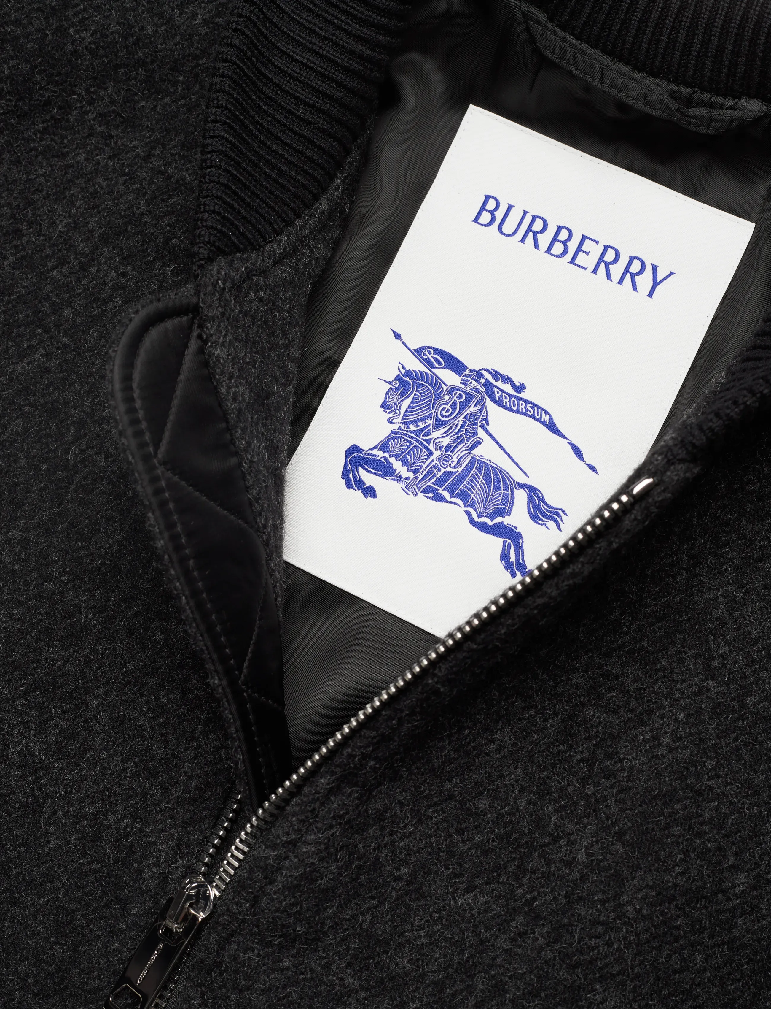 Burberry - GRANTHAM - vestes en laine - dark charcoal melang - 5